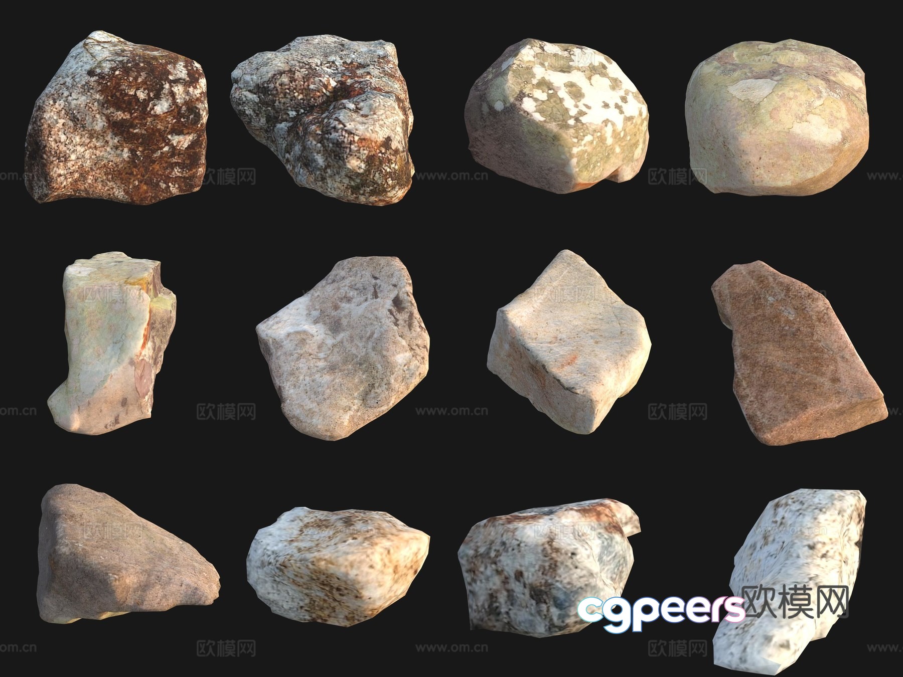 Rock big stone 3d model Rock big stone 3d model