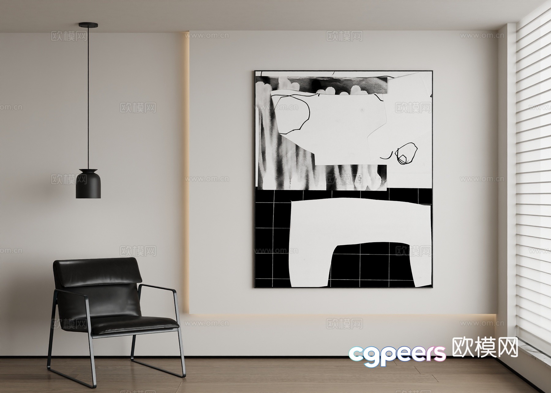 Modern decorative painting 3d model Modern decorative painting 3d model