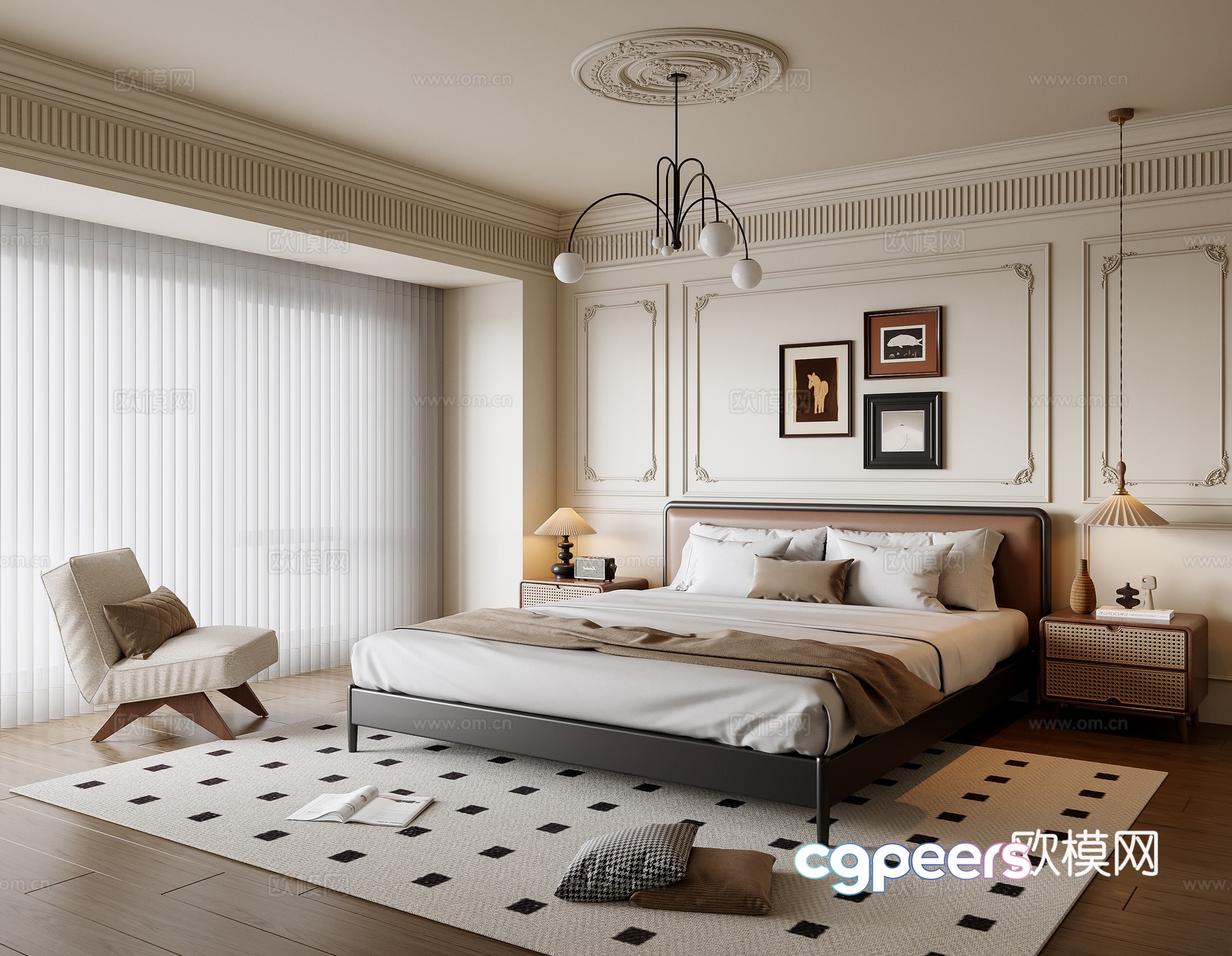 French bedroom 3d model French bedroom 3d model