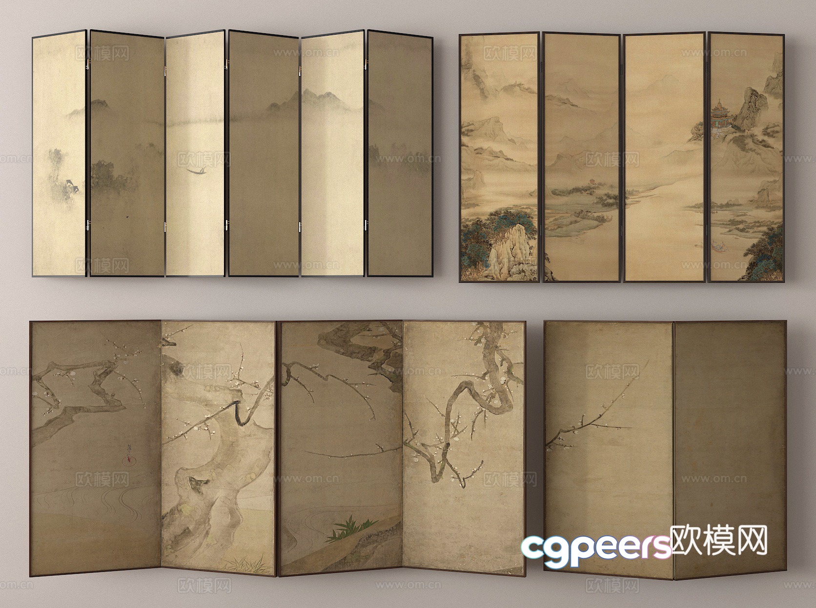 Screen Mural Screen 3D Model Screen Mural Screen 3D Model