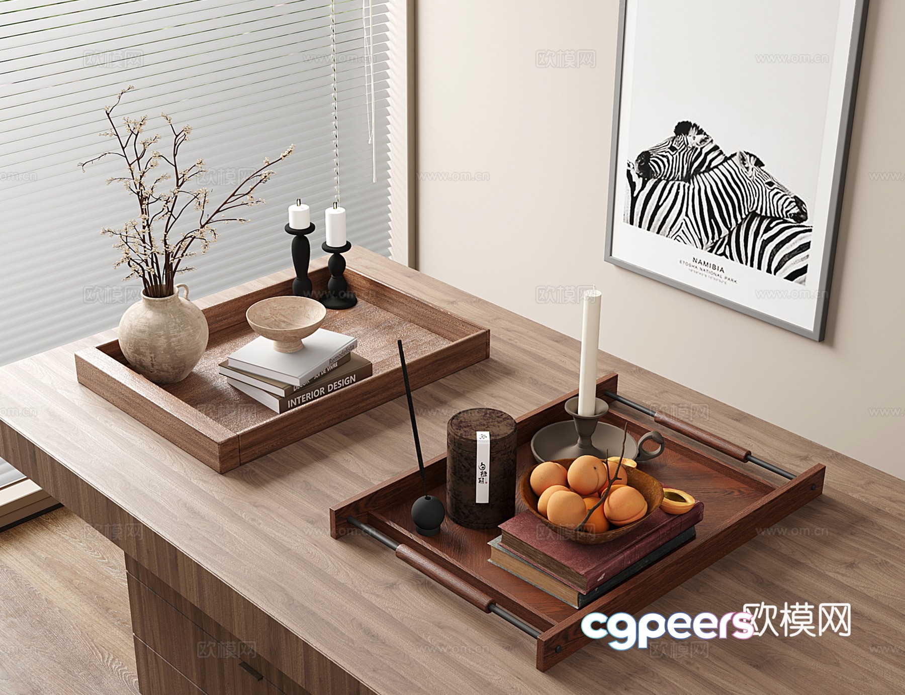 Middle style pallet wooden pallet decorative ornament combination 3D model Middle style pallet wooden pallet decorative ornament combination 3D model