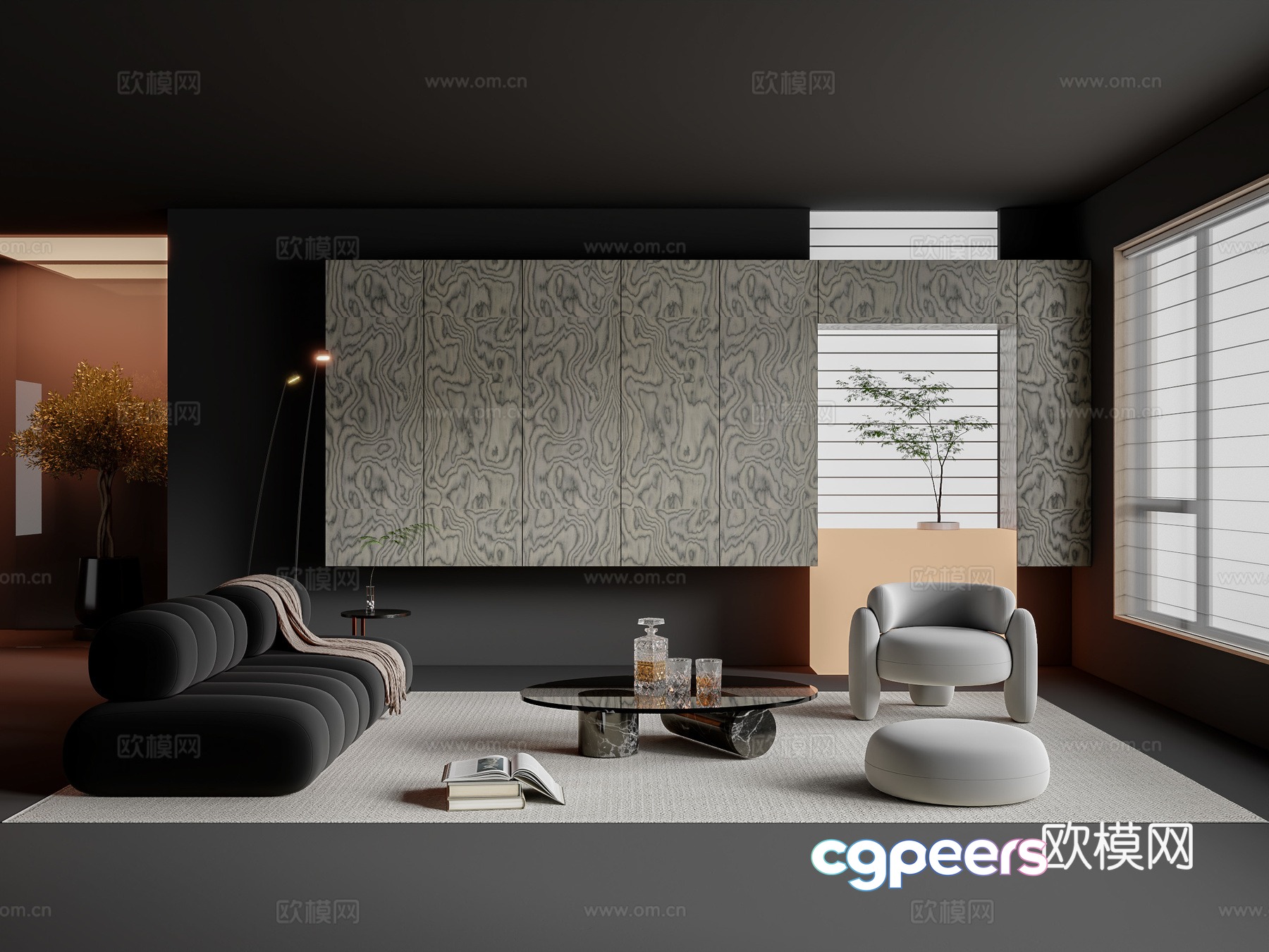 Modern living room 3d model Modern living room 3d model