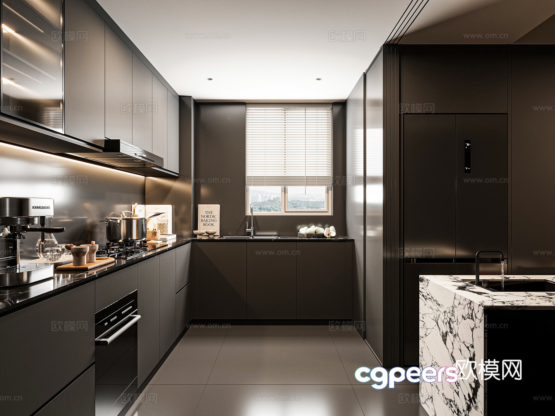 Modern kitchen 3d model Modern kitchen 3d model