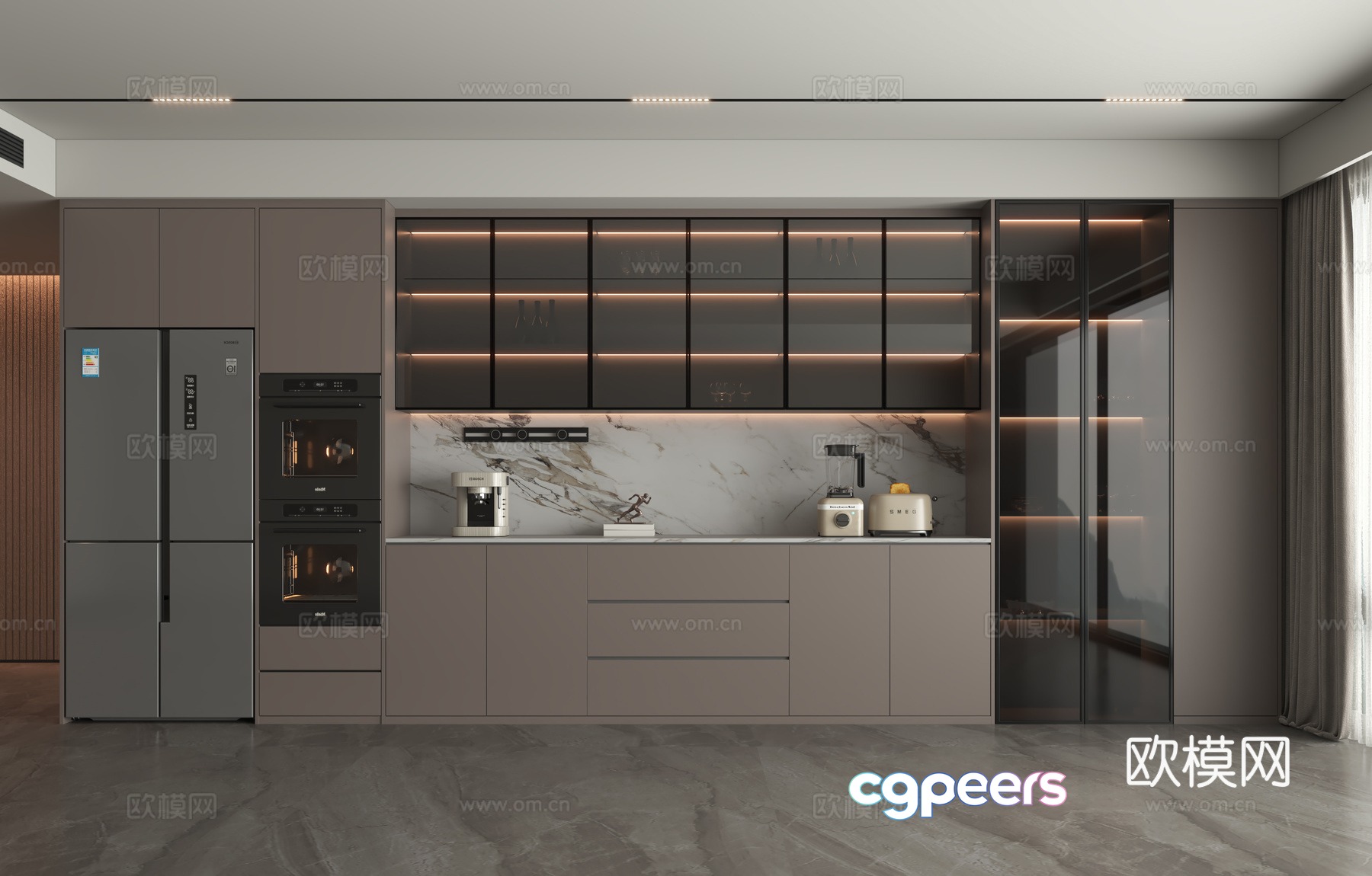 Modern wine cabinet 3d model Modern wine cabinet 3d model