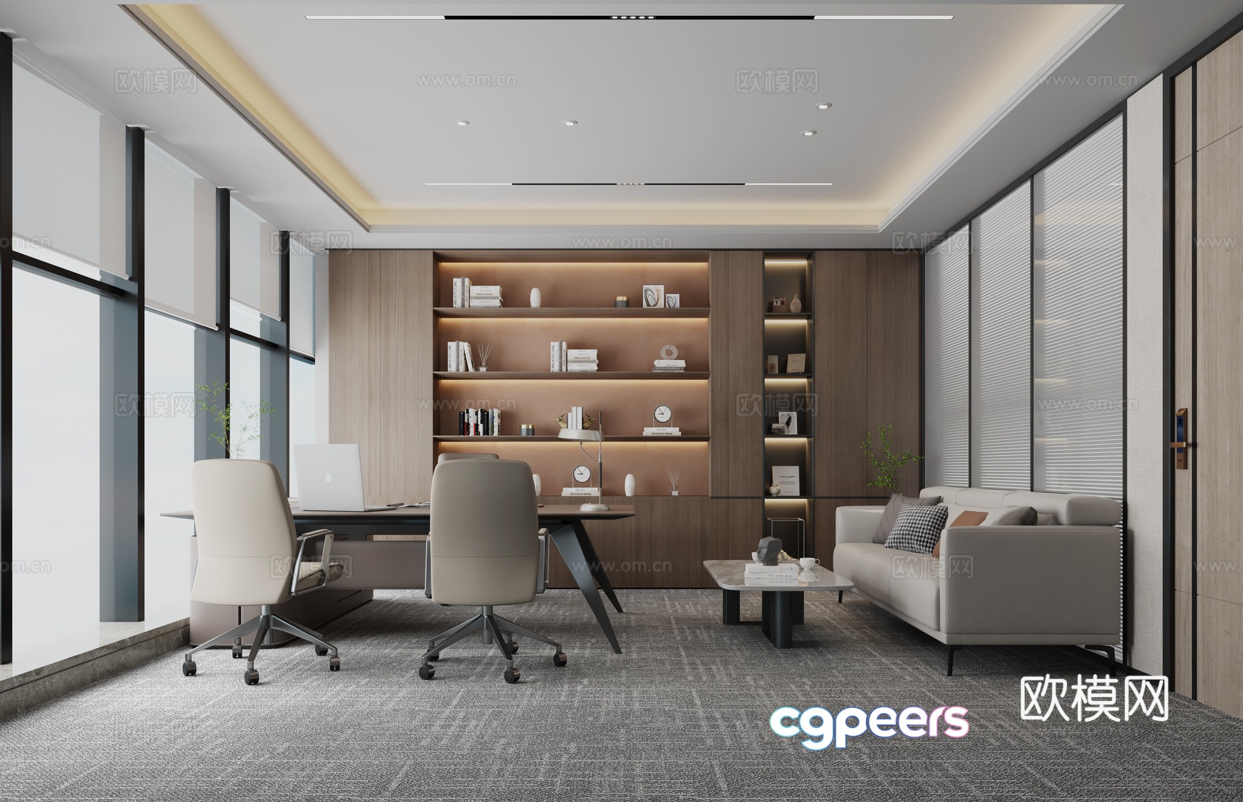 Modern manager office 3d model Modern manager office 3d model