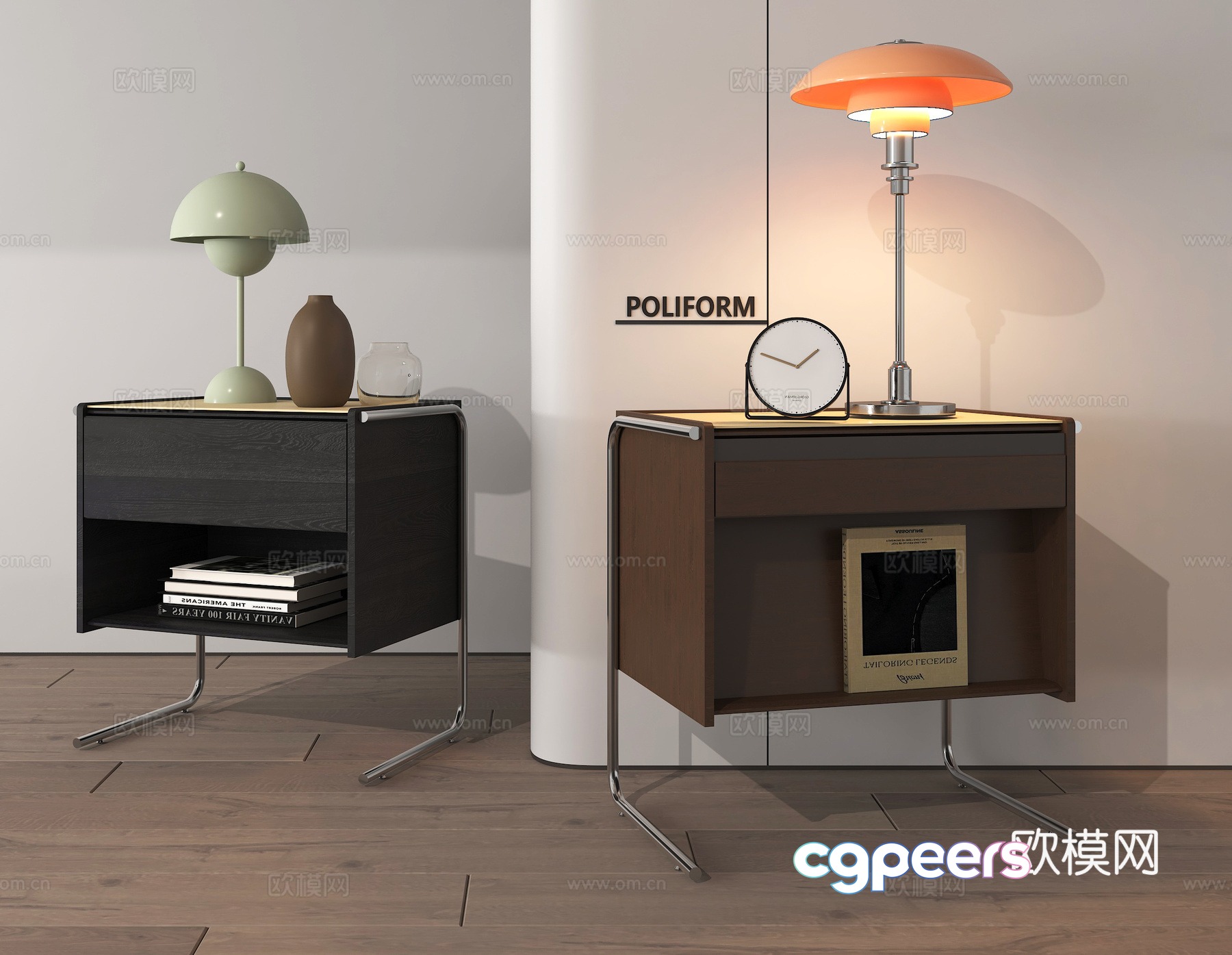 Bedside table lamp alarm clock 3d model Bedside table lamp alarm clock 3d model
