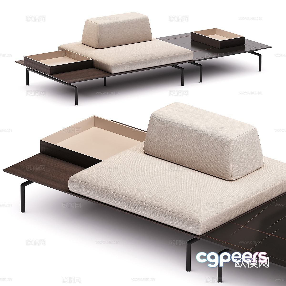 Sofa coffee table combination 3D model Sofa coffee table combination 3D model