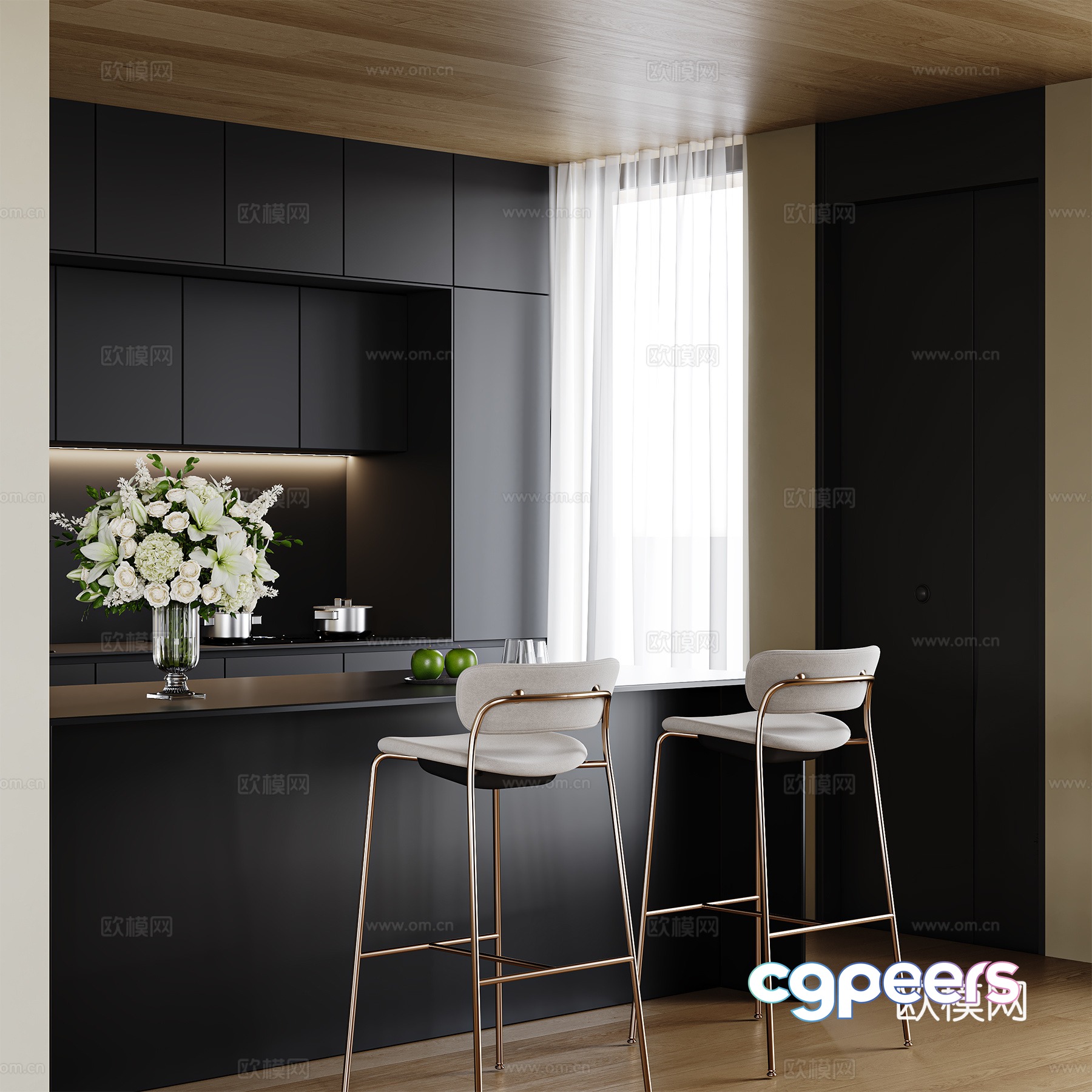 Modern restaurant 3d model Modern restaurant 3d model
