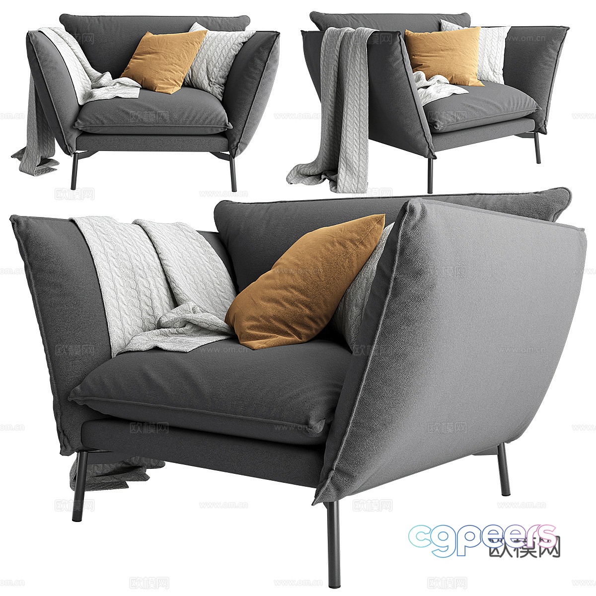 Single sofa 3d model Single sofa 3d model