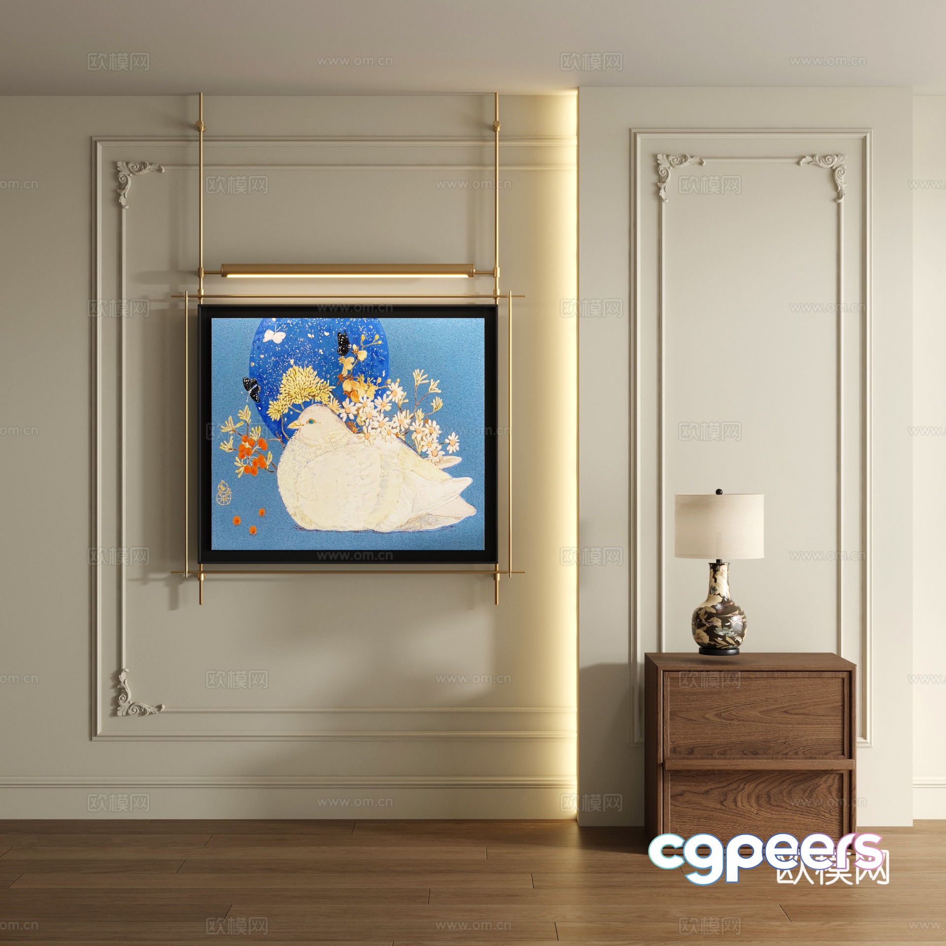 Modern decorative painting 3d model Modern decorative painting 3d model