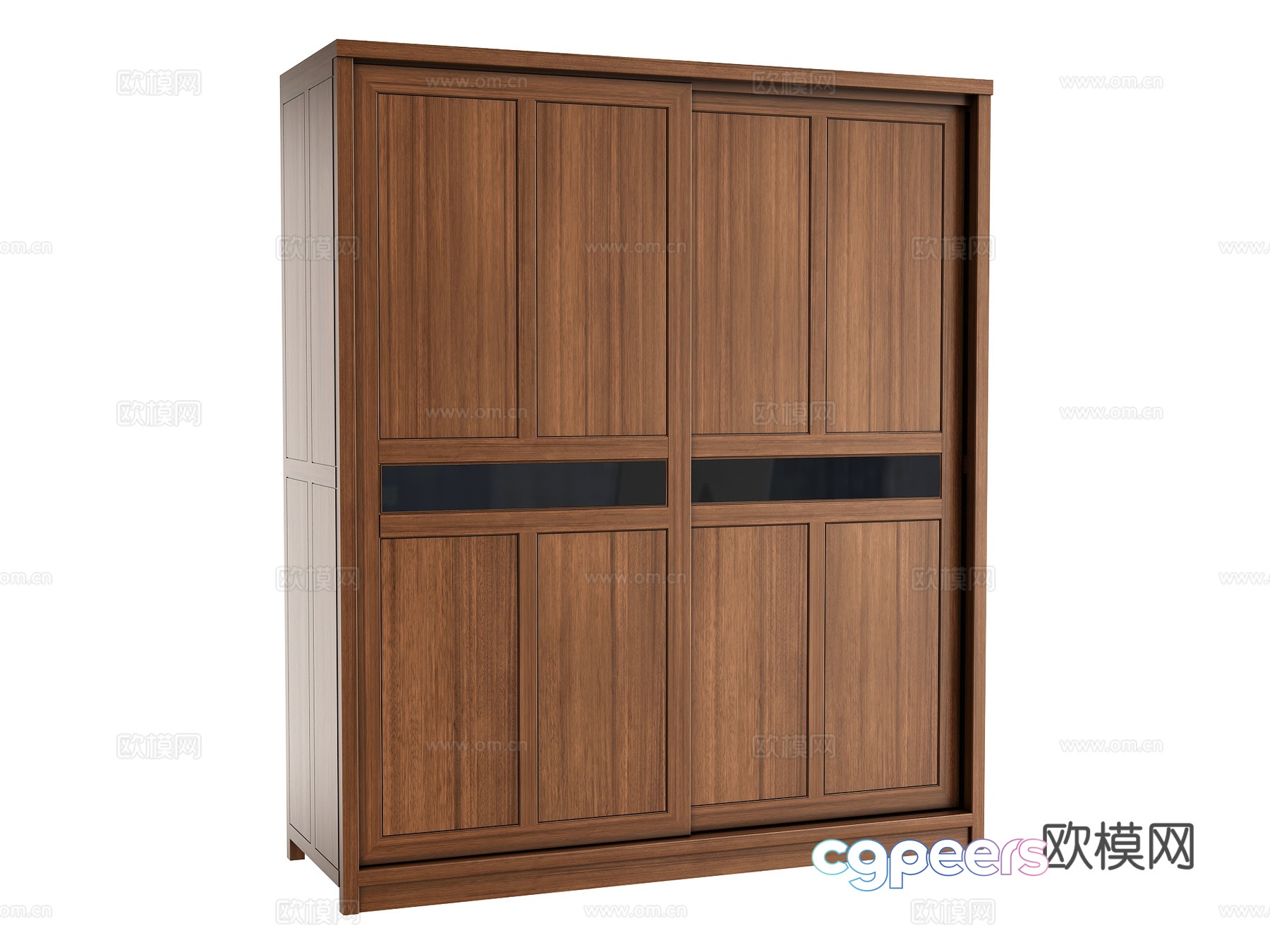 New Chinese style door wardrobe 3D model New Chinese style door wardrobe 3D model