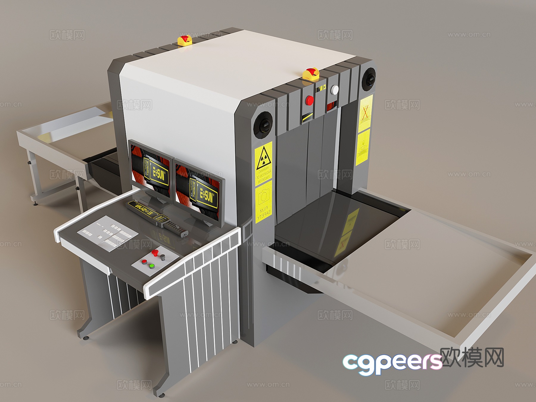 Airport high-speed rail station security inspection machine security equipment channel gate 3D model