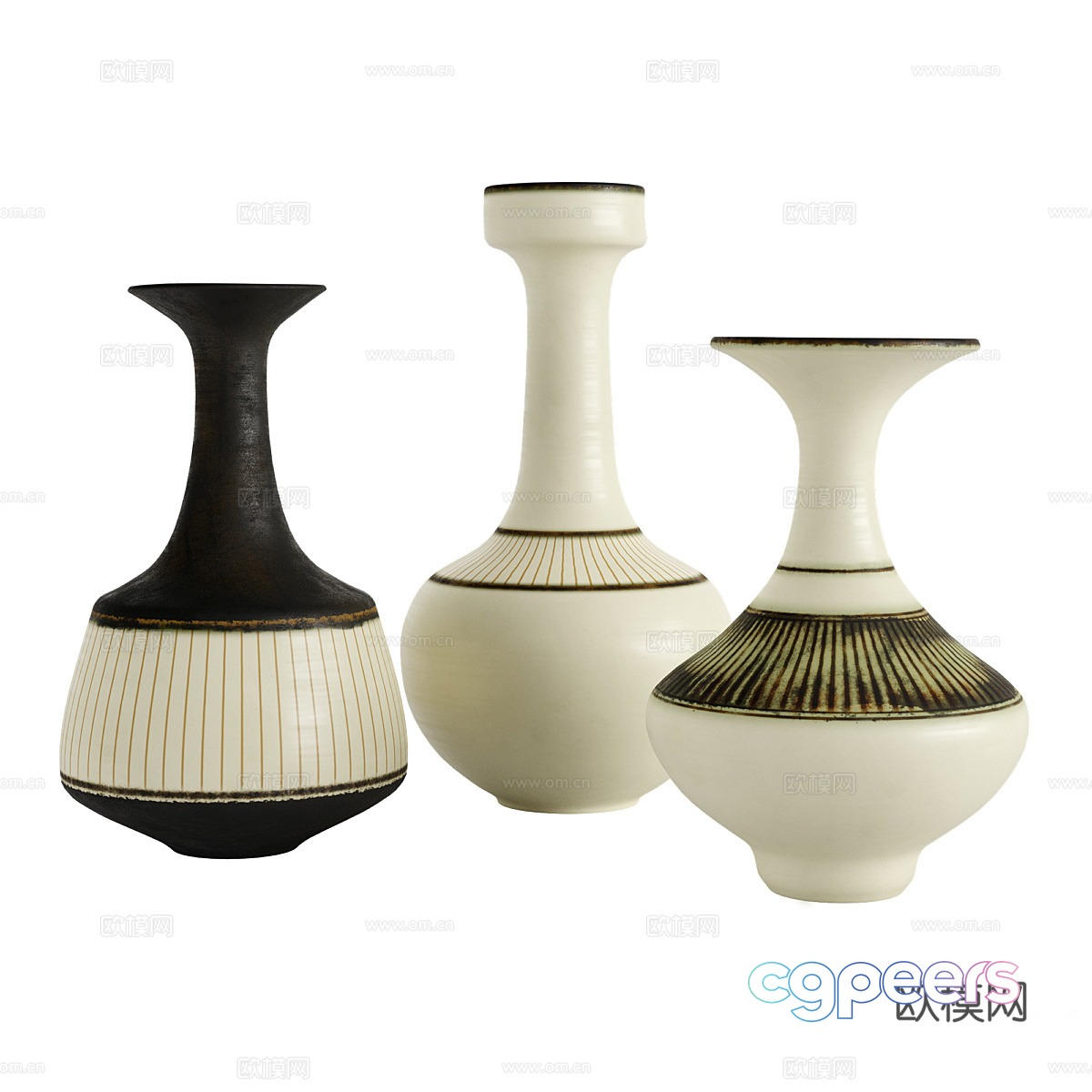 New Chinese style Wasabi pot vase 3D model New Chinese style Wasabi pot vase 3D model
