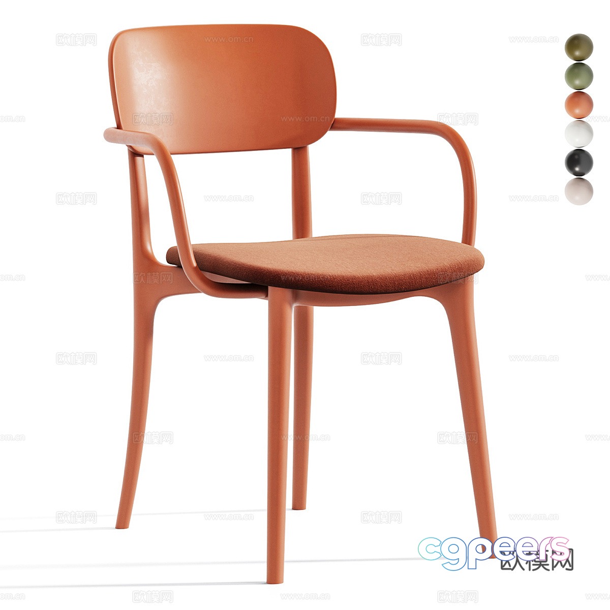 Modern Cream Style LIBERTY Chair 3D Model Modern Cream Style LIBERTY Chair 3D Model