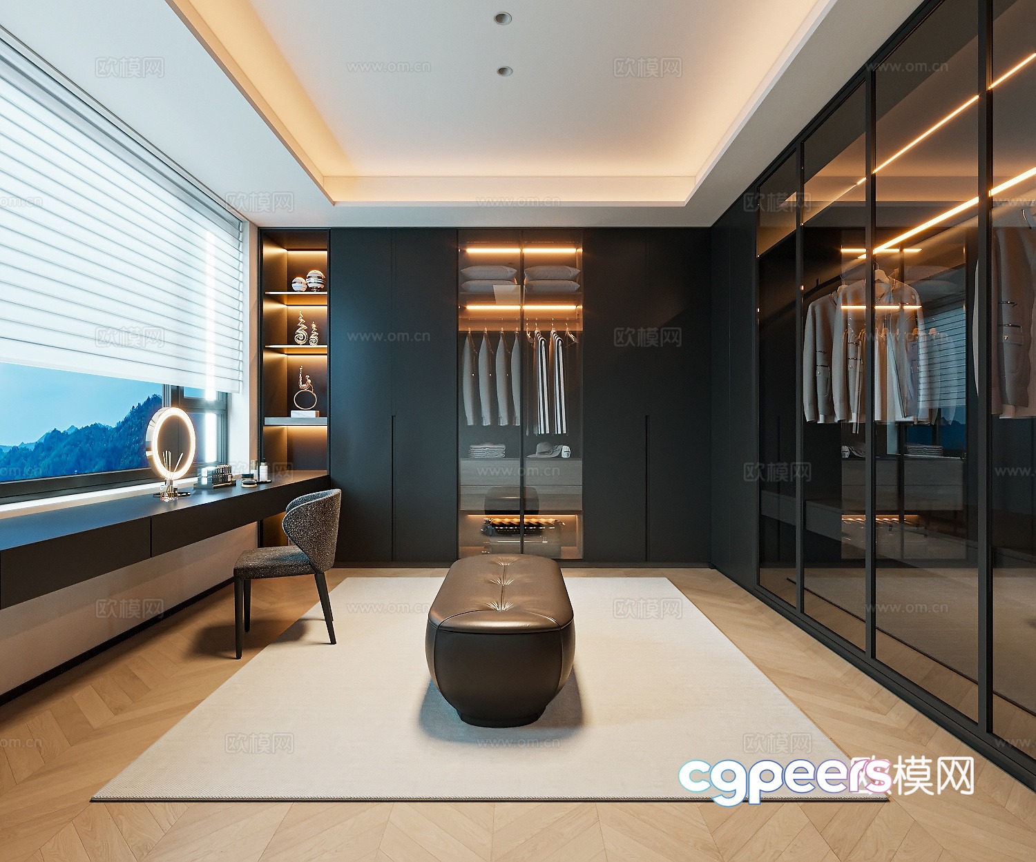 Modern Italian cloakroom 3d model Modern Italian cloakroom 3d model