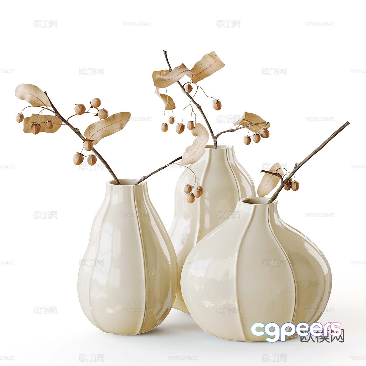 New Chinese vase flower art 3D model New Chinese vase flower art 3D model