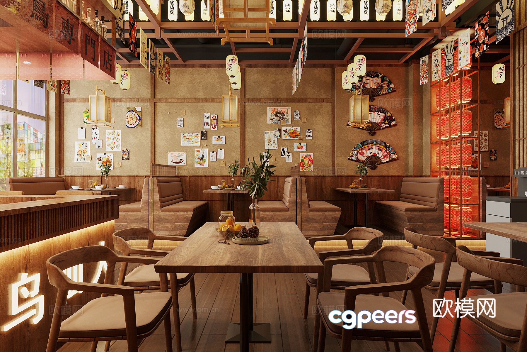Japanese restaurant 3d model Japanese restaurant 3d model