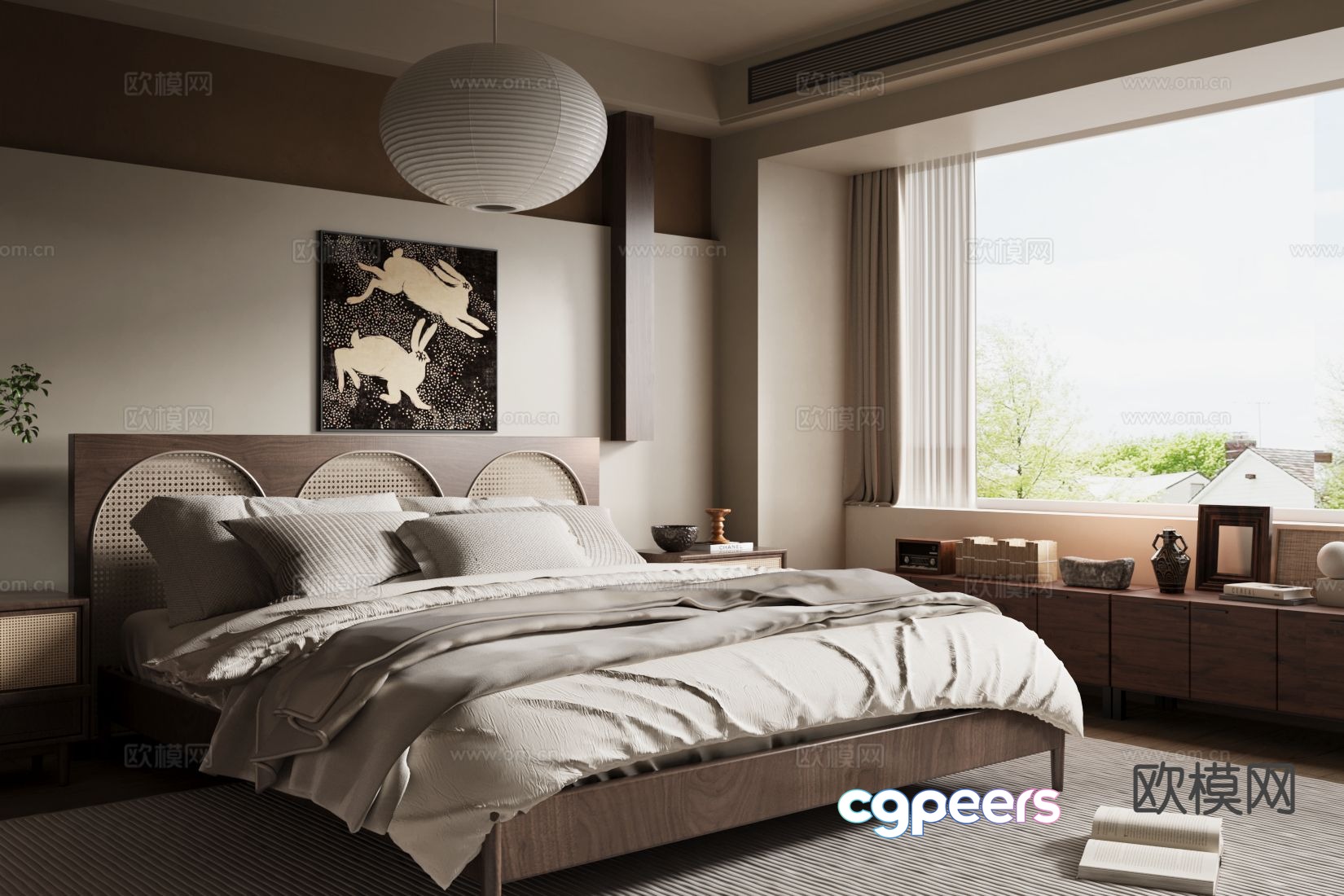 Middle-aged double bed 3D model Middle-aged double bed 3D model
