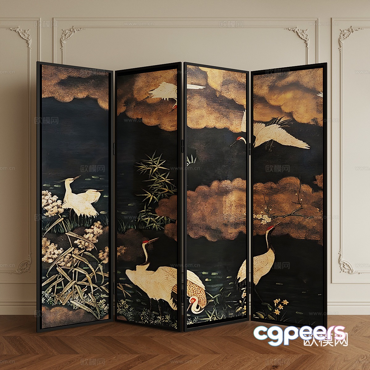 Medium-old screen movable screen foldable screen 3D model Medium-old screen movable screen foldable screen 3D model