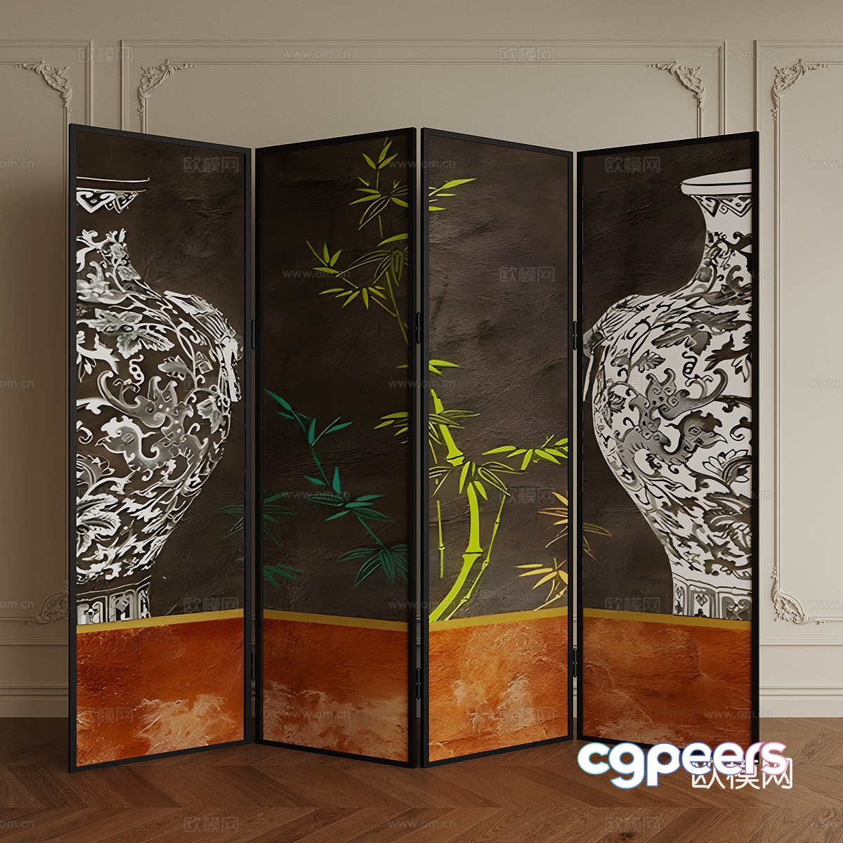 Medium-old screen movable screen foldable screen 3D model Medium-old screen movable screen foldable screen 3D model