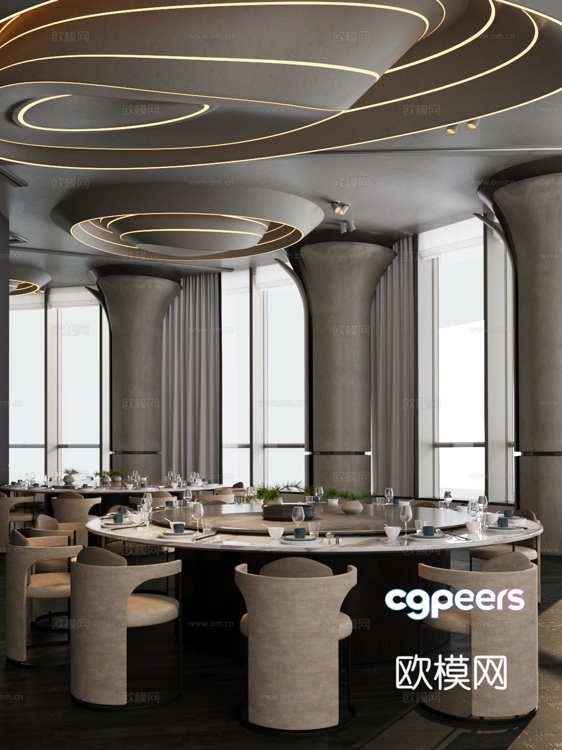 Restaurant private room private room 3D model Restaurant private room private room 3D model