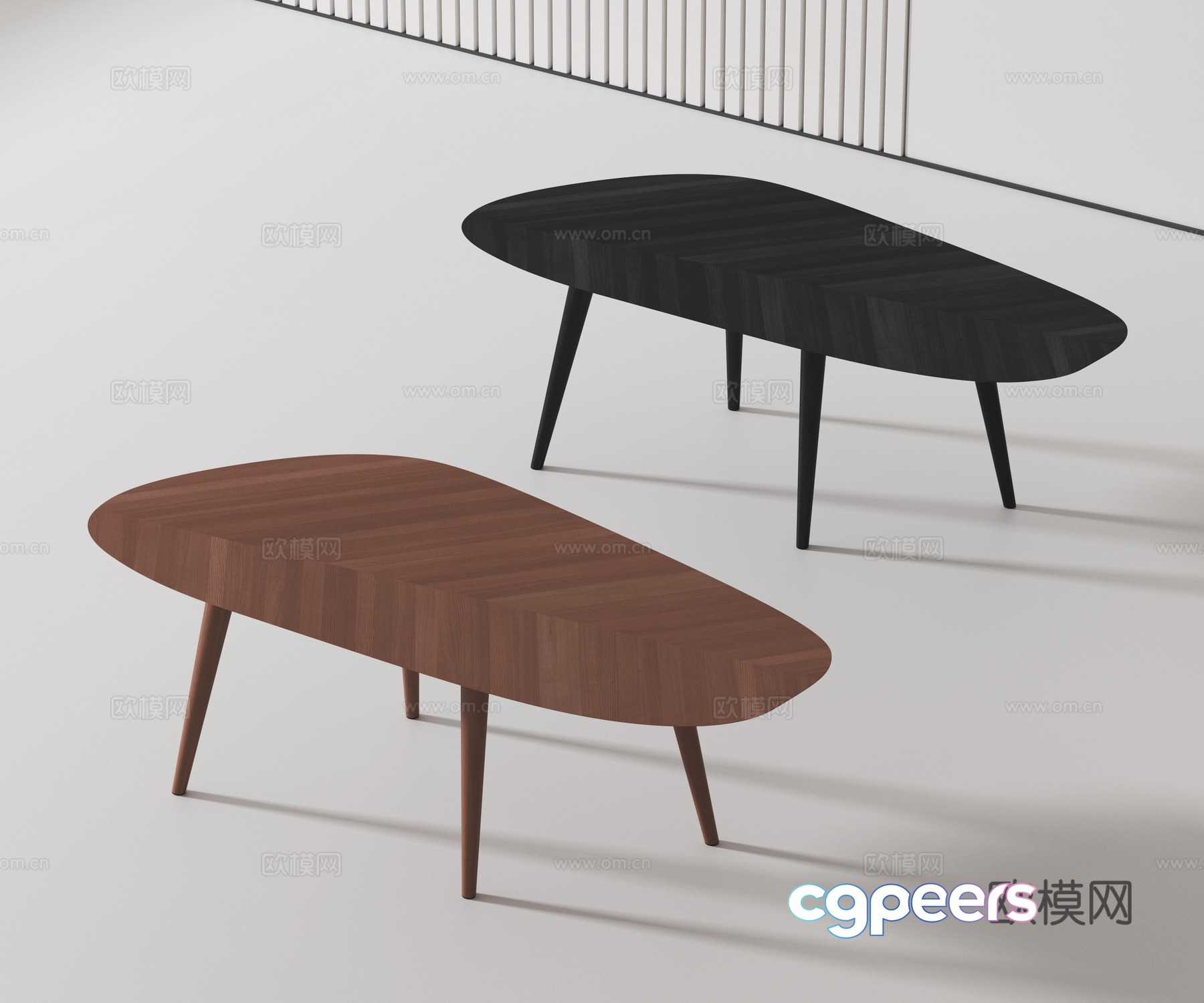 Modern dining table 3d model Modern dining table 3d model