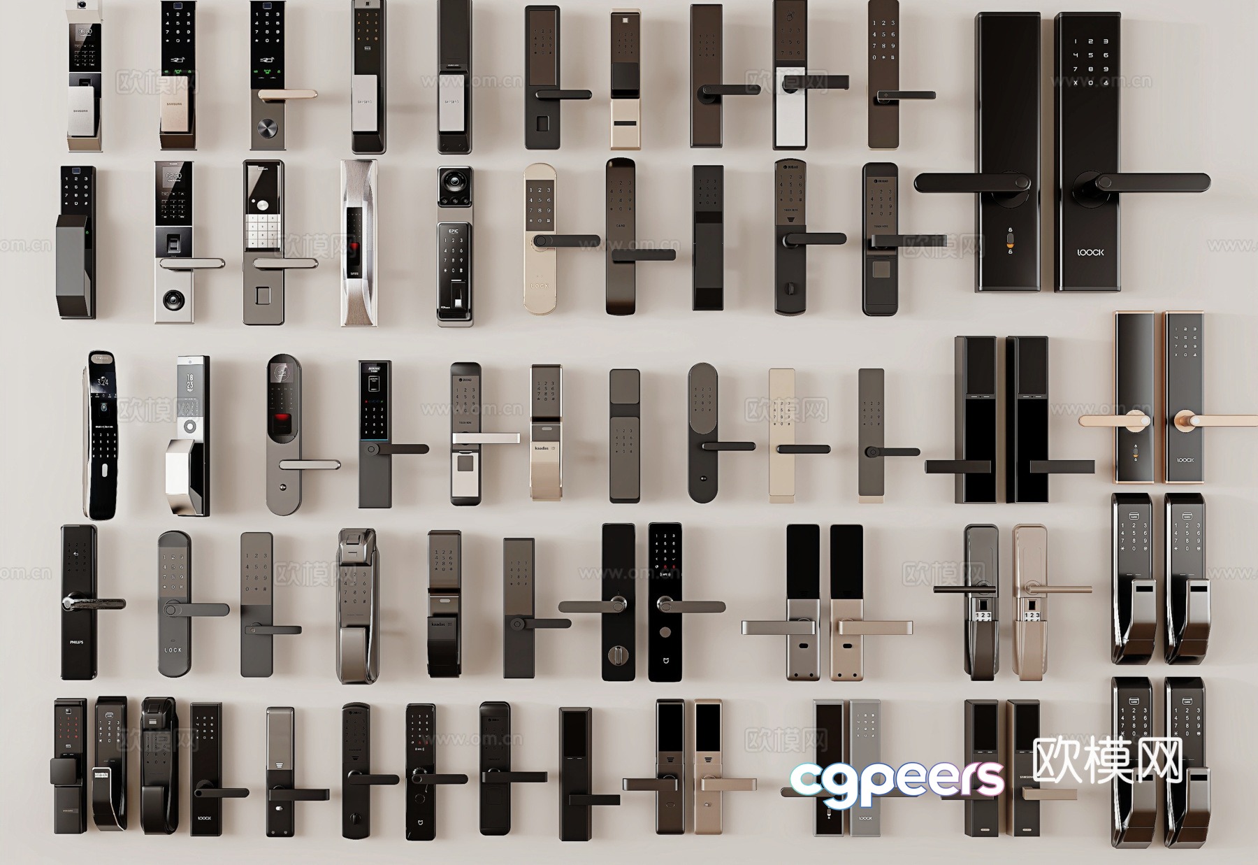 Modern fingerprint lock 3d model Modern fingerprint lock 3d model
