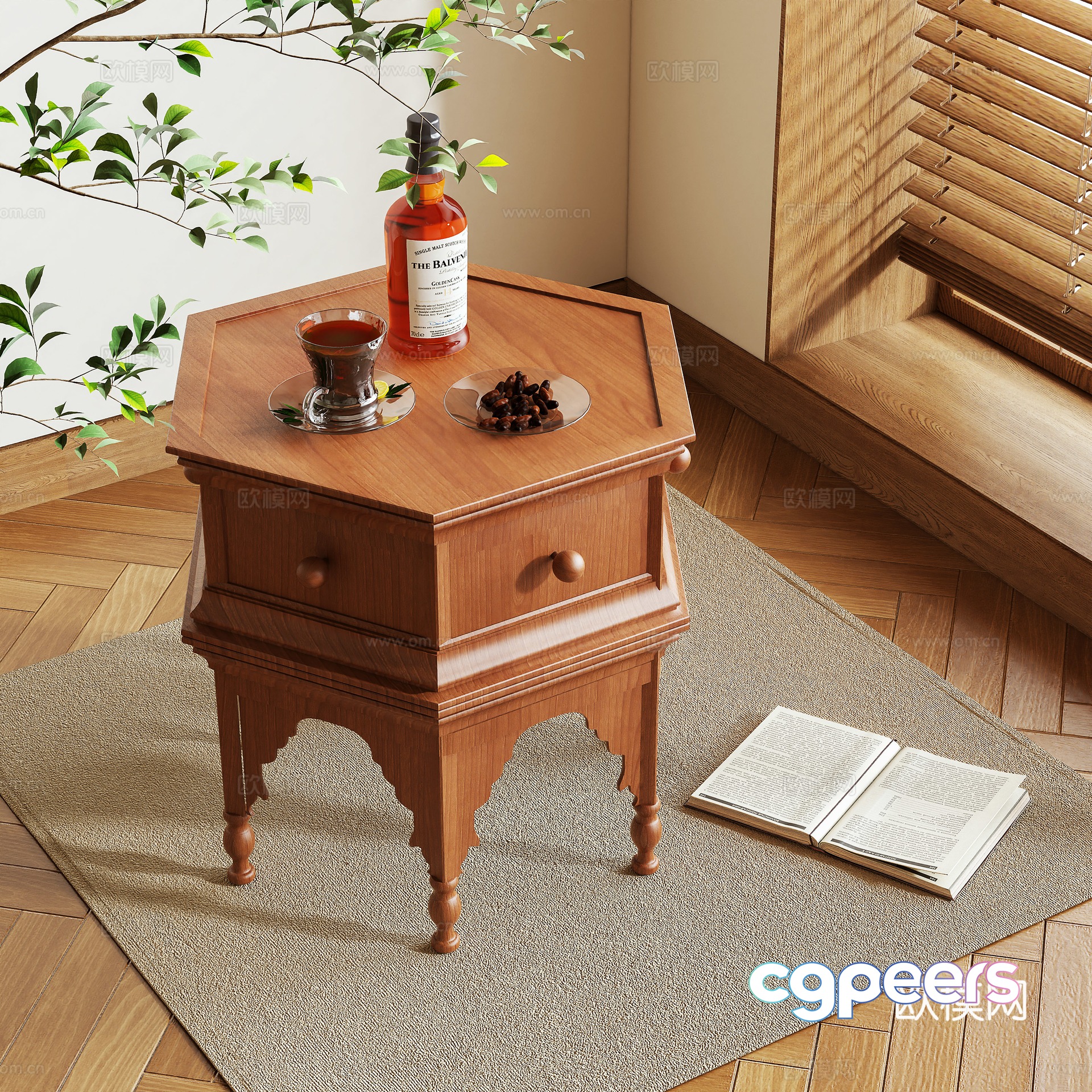 Retro side table 3d model Retro side table 3d model