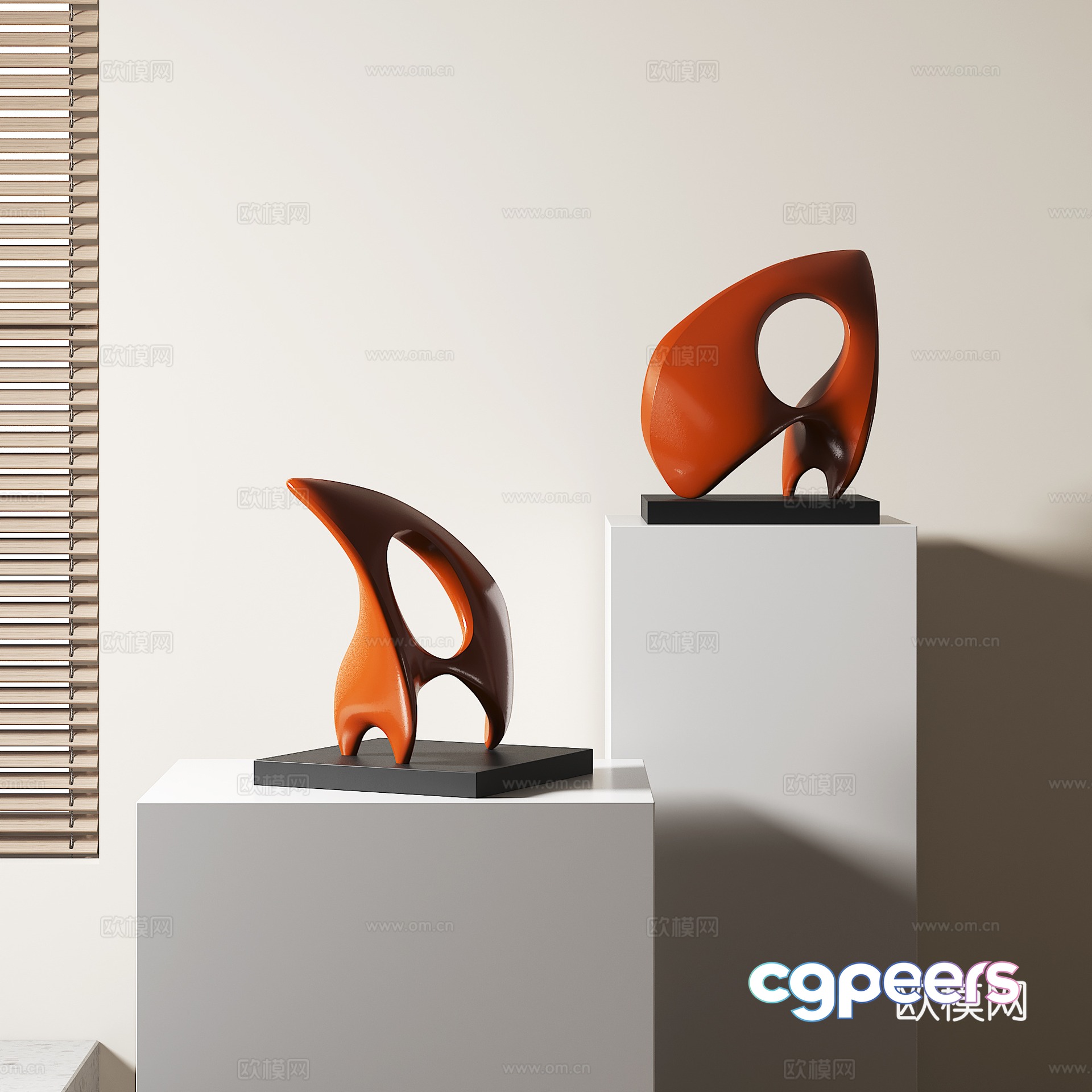 Modern abstract art sculpture 3d model Modern abstract art sculpture 3d model