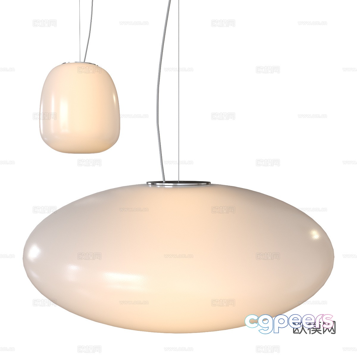 Modern glass decorative chandelier 3d model Modern glass decorative chandelier 3d model