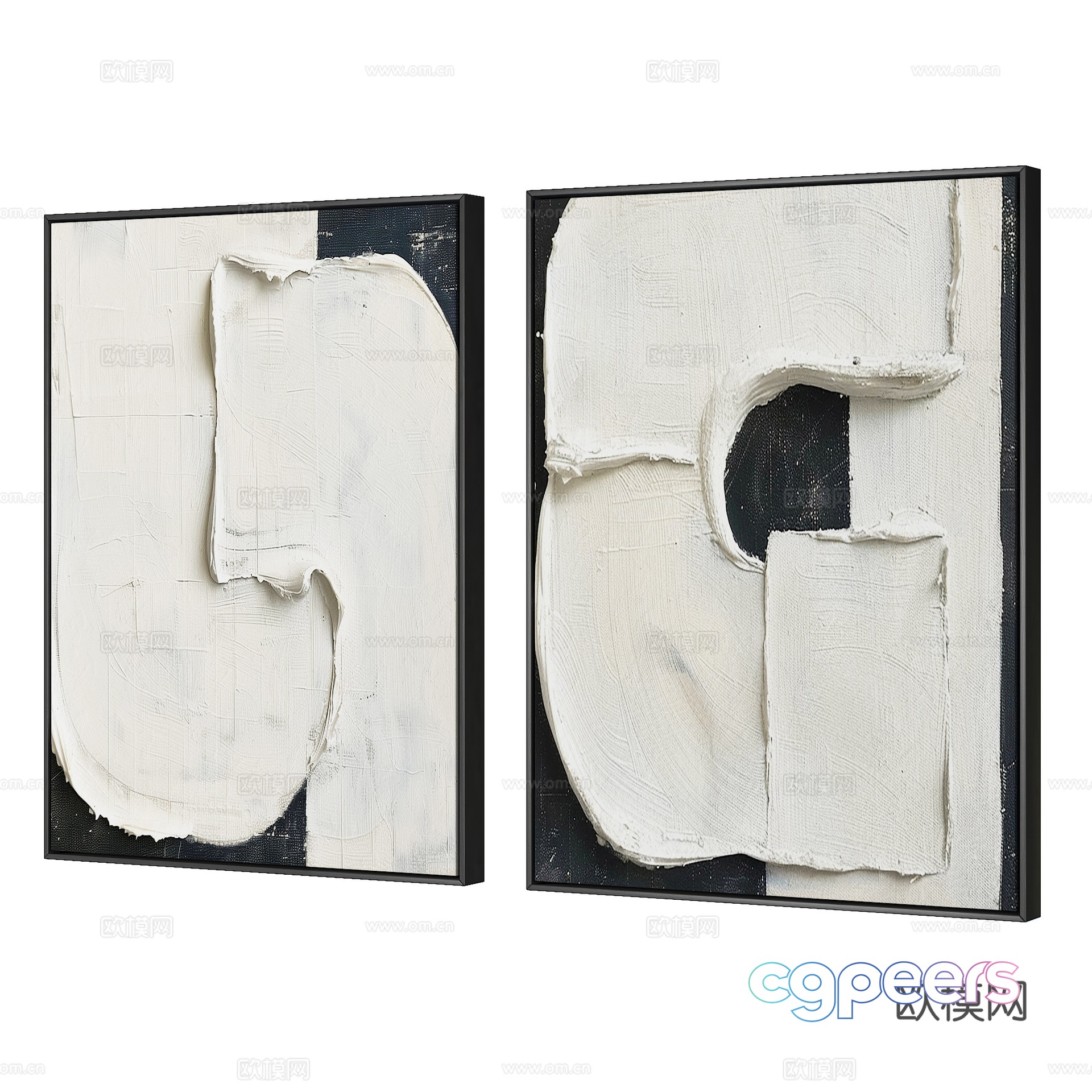 Modern hanging painting 3d model Modern hanging painting 3d model