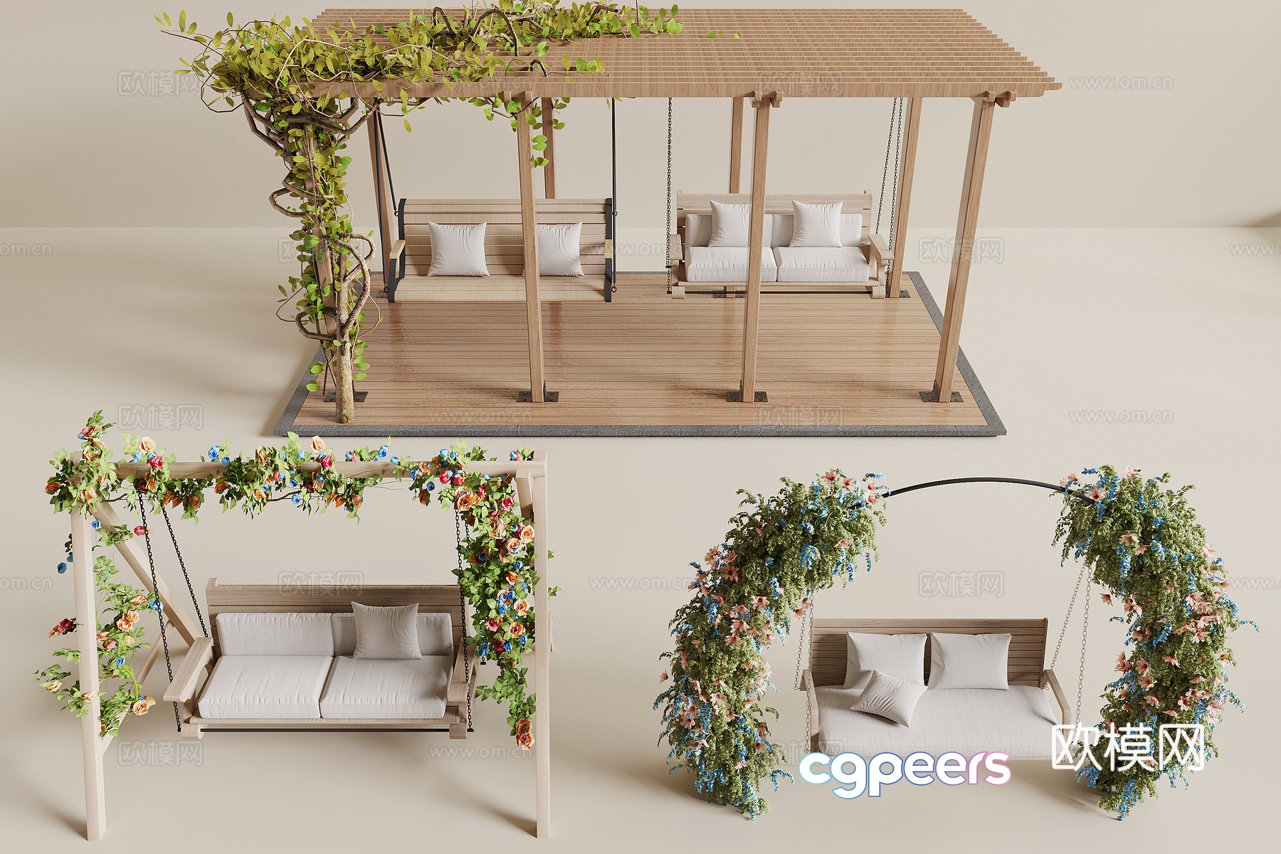 Modern swing 3d model Modern swing 3d model