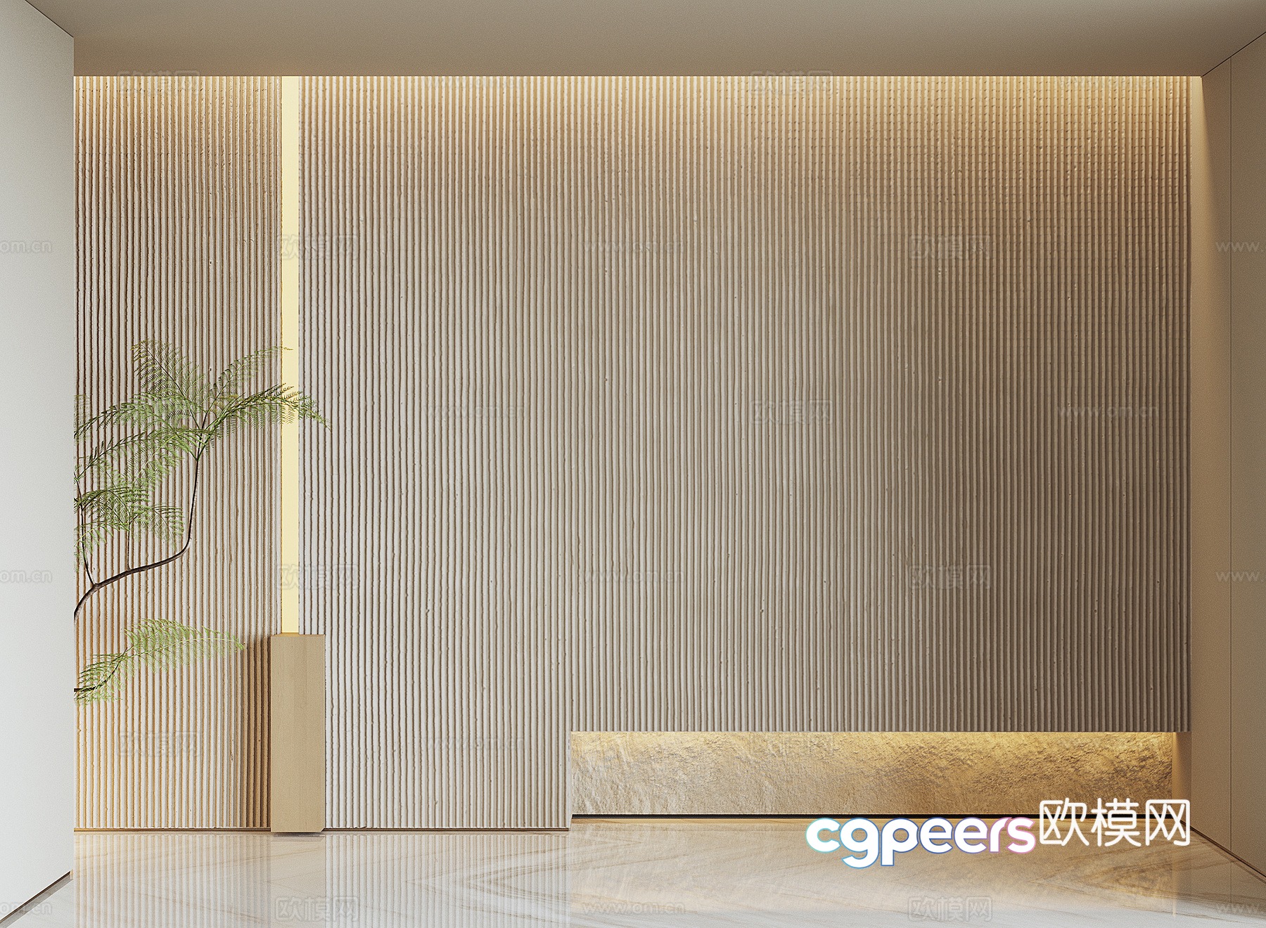 Modern rock background wall 3d model Modern rock background wall 3d model