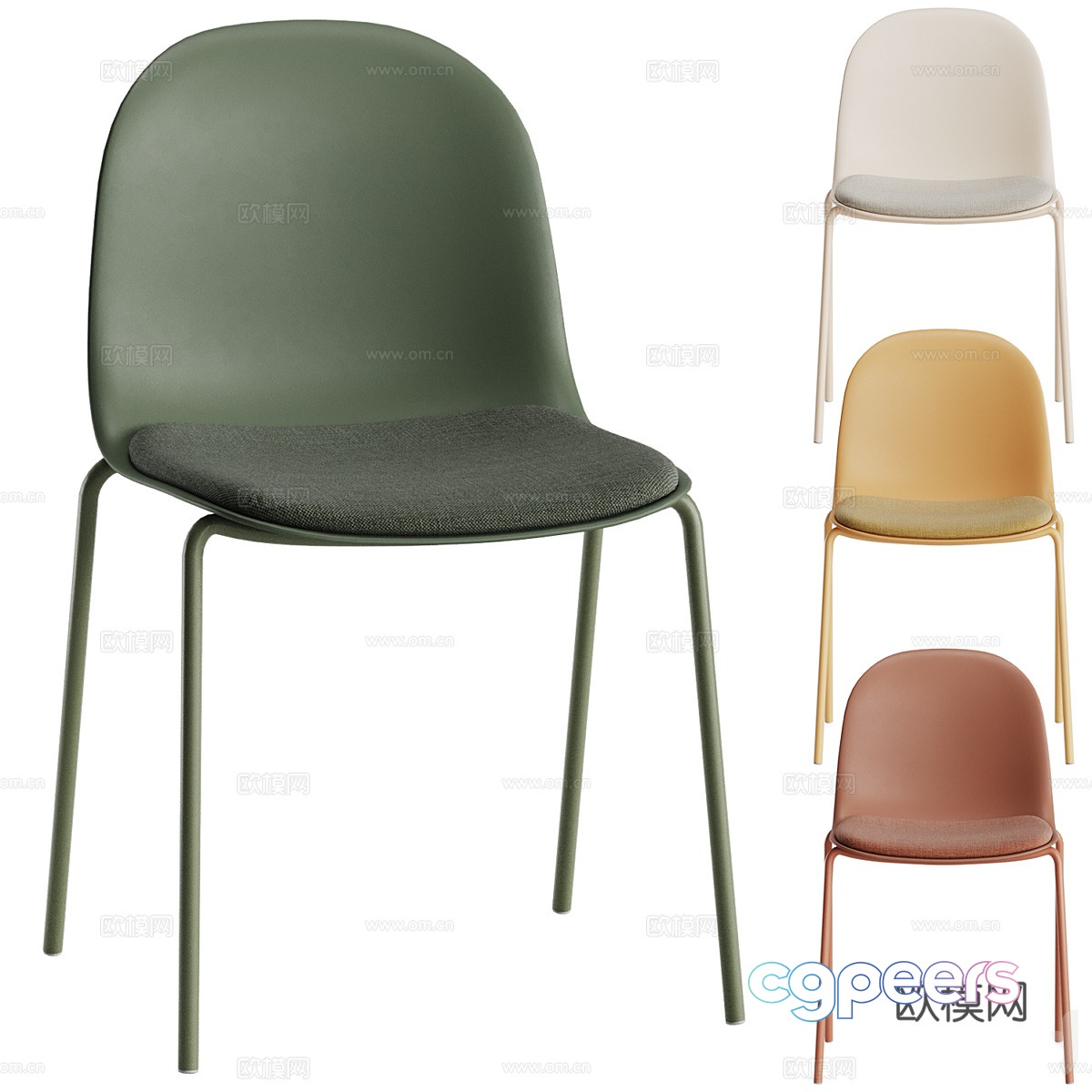 Modern Creamy Chair 3d Model Modern Creamy Chair 3d Model