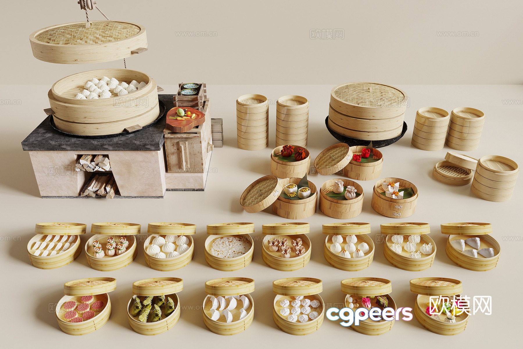 Chinese food 3D model Chinese food 3D model