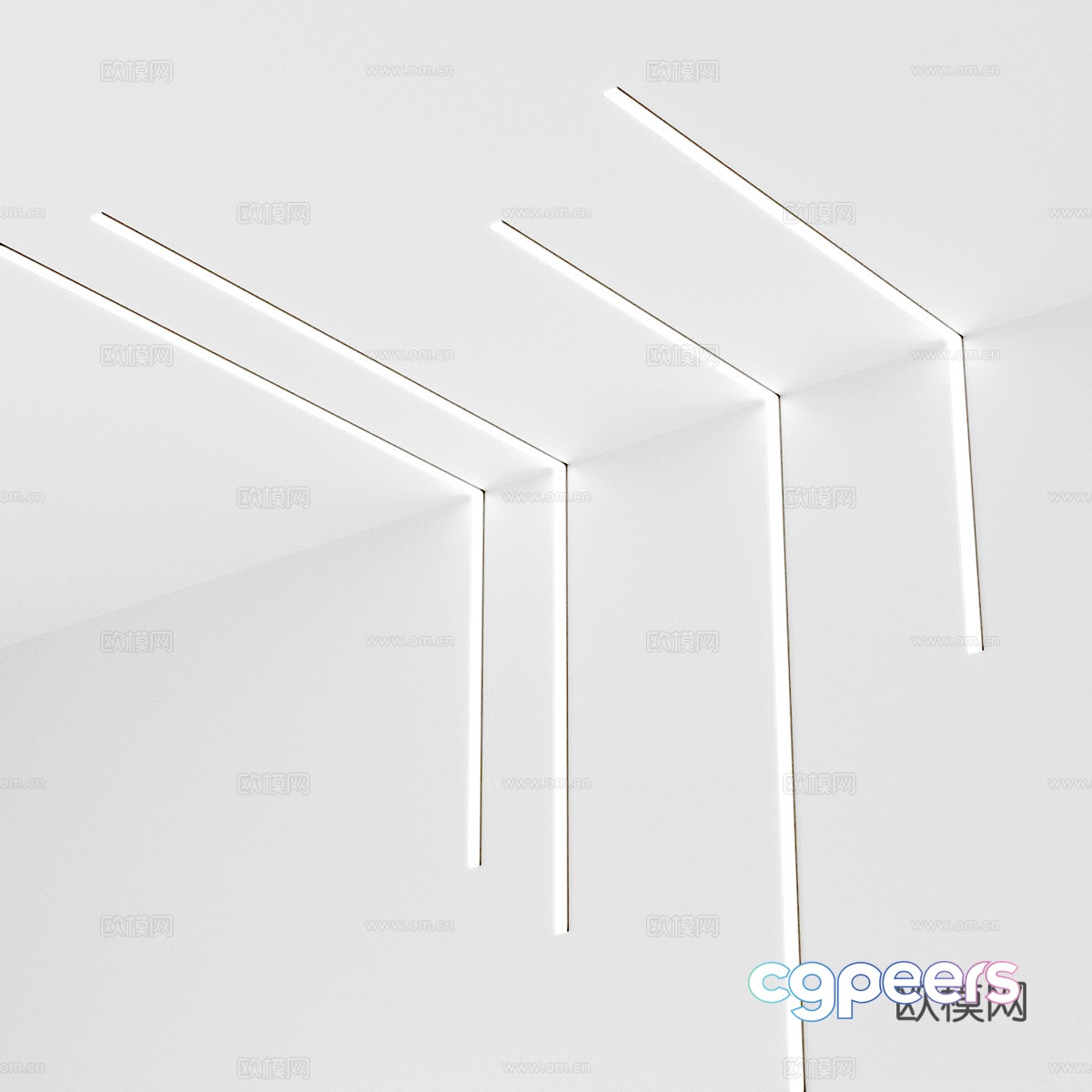 3D model of bar light group 3D model of bar light group