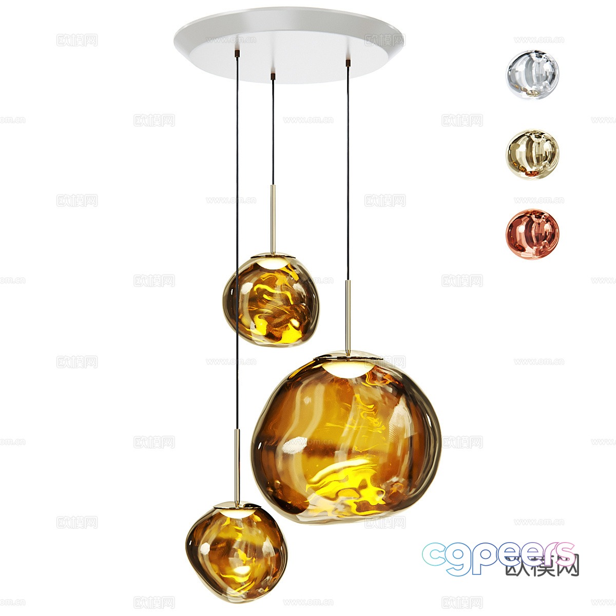 Modern light luxury Melt Led decorative chandelier 3d model Modern light luxury Melt Led decorative chandelier 3d model