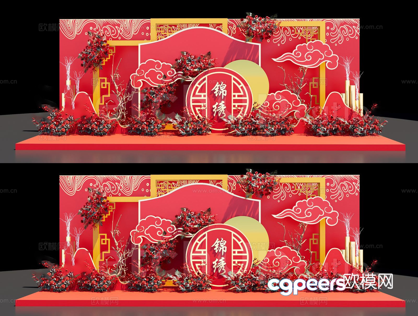Modern decoration beautiful palace stage background beautiful palace decoration New Year shopping mall beautiful palace wedding beautiful palace 3d model Modern decoration beautiful palace stage background beautiful palace decoration New Year shopping mall beautiful palace wedding beautiful palace 3d model