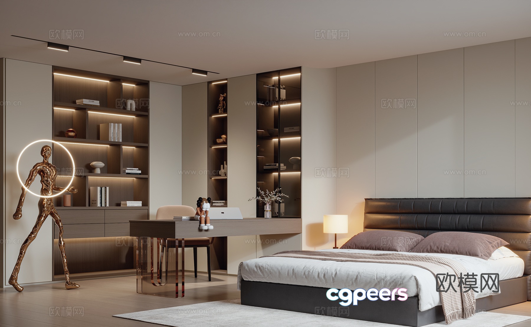 Italian home bedroom 3d model Italian home bedroom 3d model