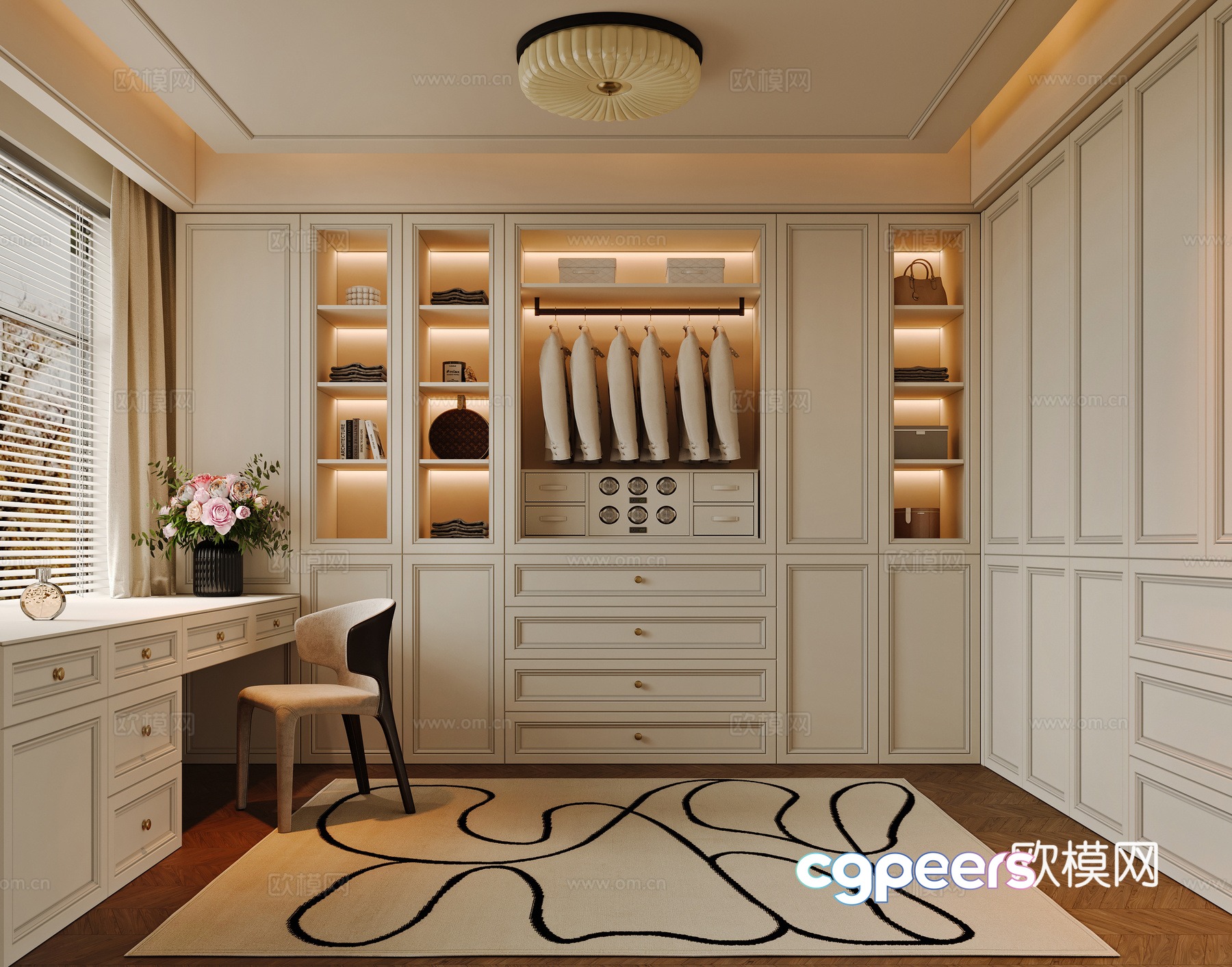 French cloakroom 3d model French cloakroom 3d model