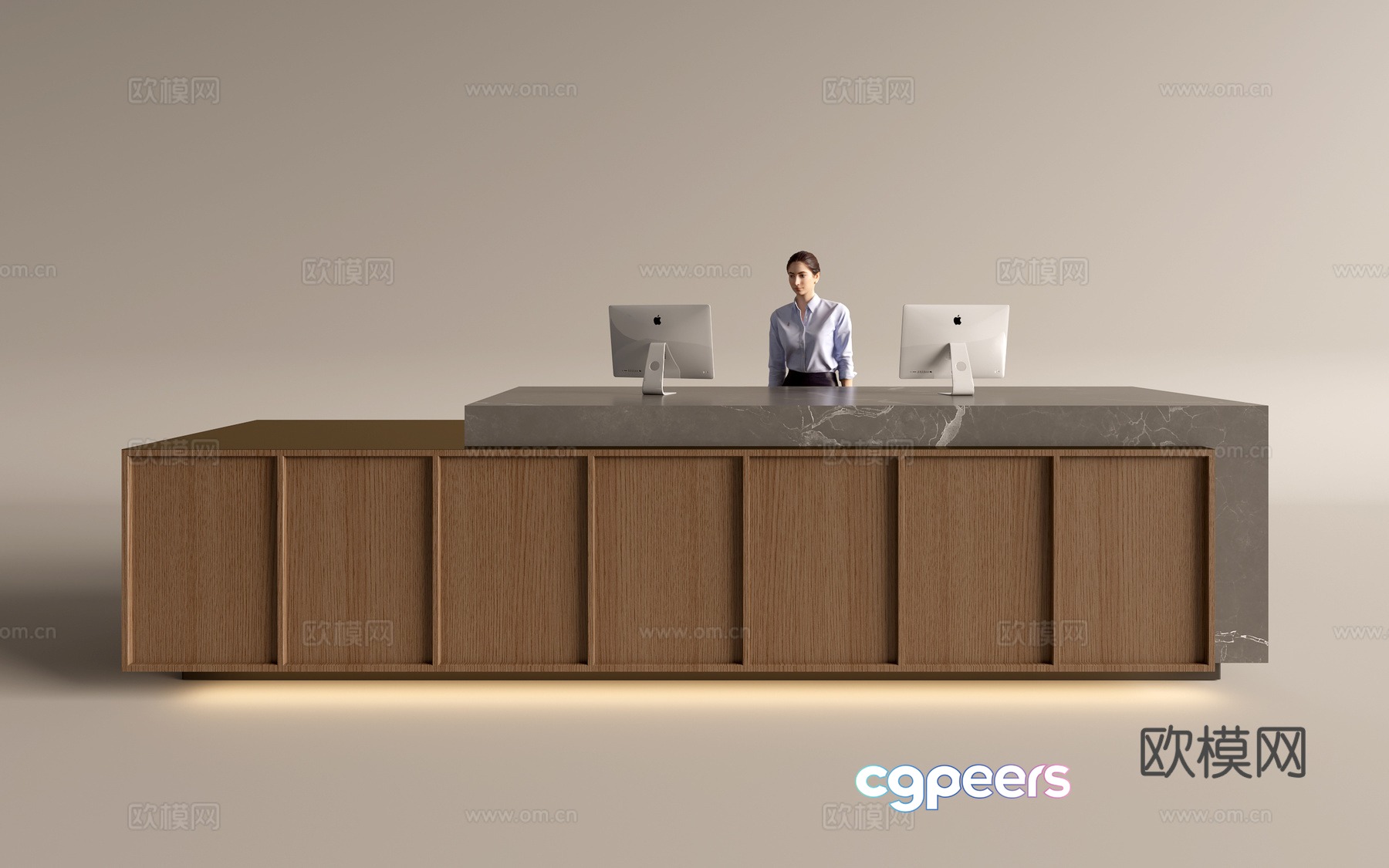 Modern company front desk reception area bar reception desk service desk 3d model Modern company front desk reception area bar reception desk service desk 3d model