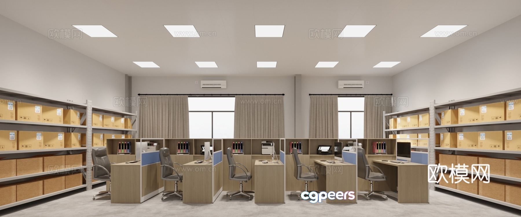 Modern Warehouse Office 3D Model Modern Warehouse Office 3D Model