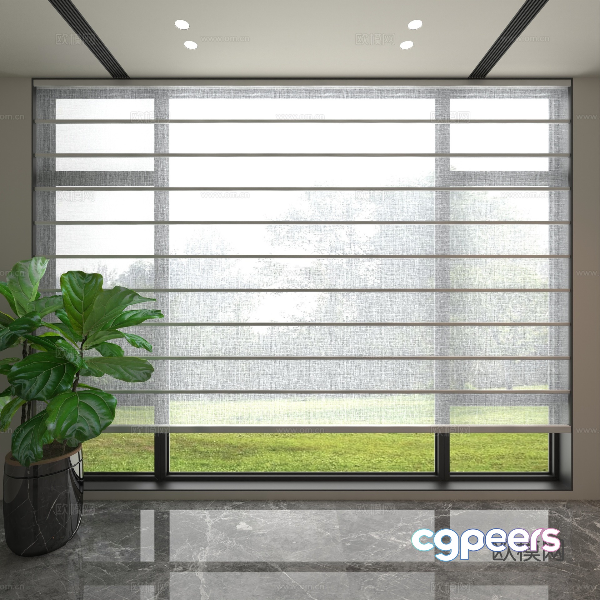 Modern curtain 3d model Modern curtain 3d model