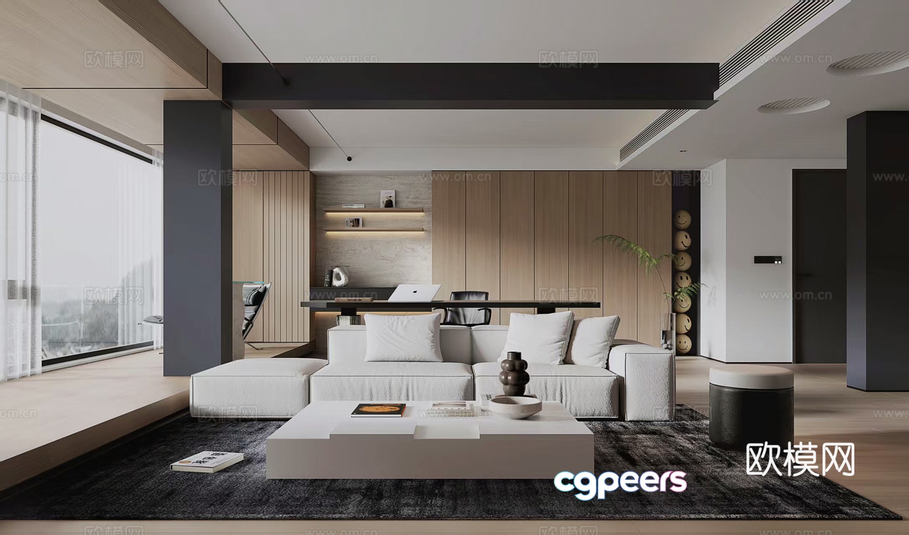 Modern living room 3d model Modern living room 3d model
