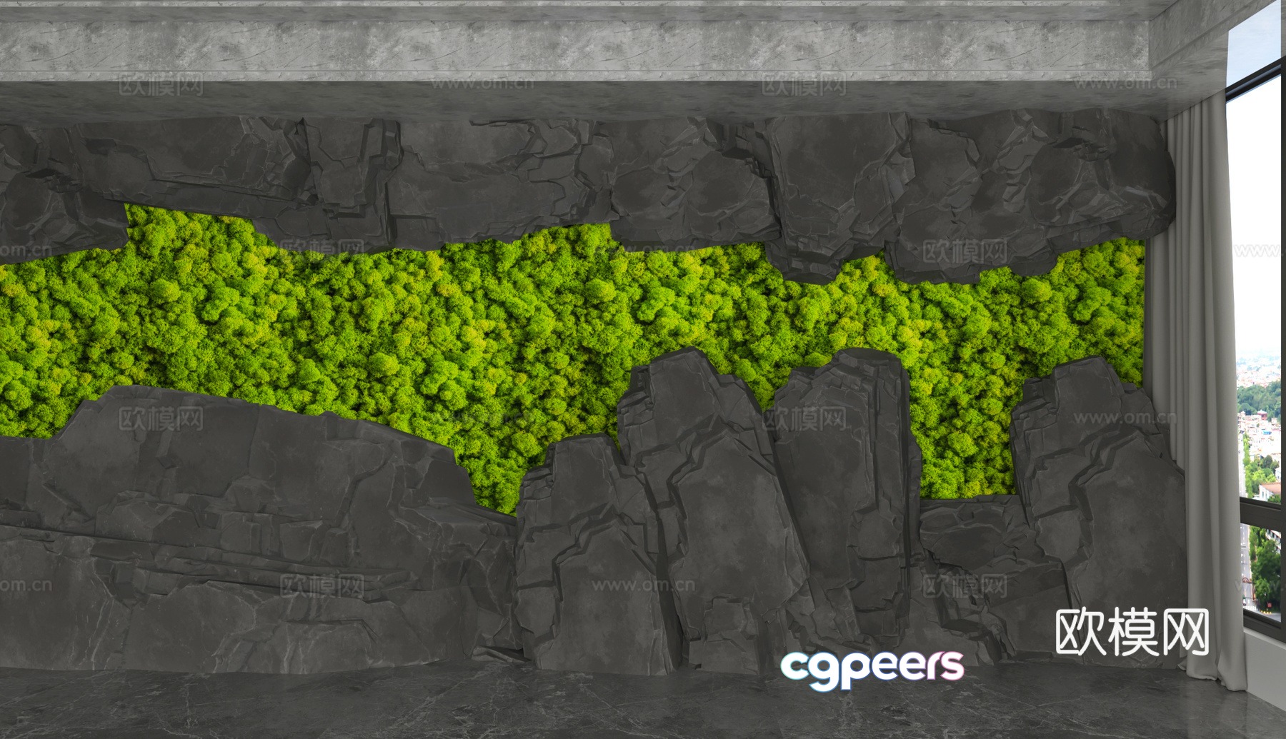 Modern background wall 3d model Modern background wall 3d model
