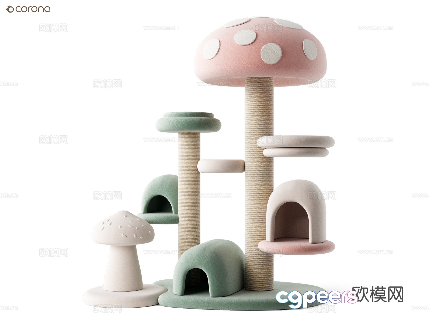Cat crawling frame 3d model Cat crawling frame 3d model