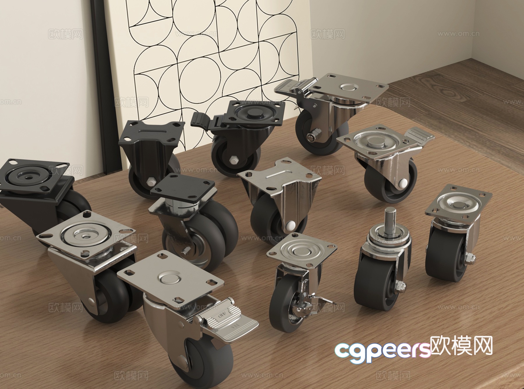 Wheel Universal Wheel Pulloff Caster 3D Model Wheel Universal Wheel Pulloff Caster 3D Model