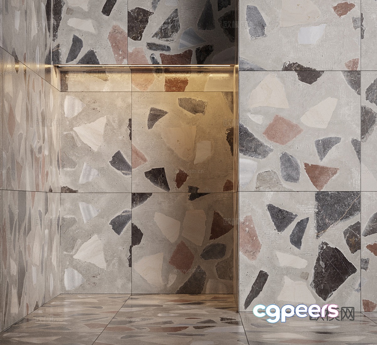 Terrazzo wall and floor tiles Terrazzo wall tiles 3D model Terrazzo wall and floor tiles Terrazzo wall tiles 3D model
