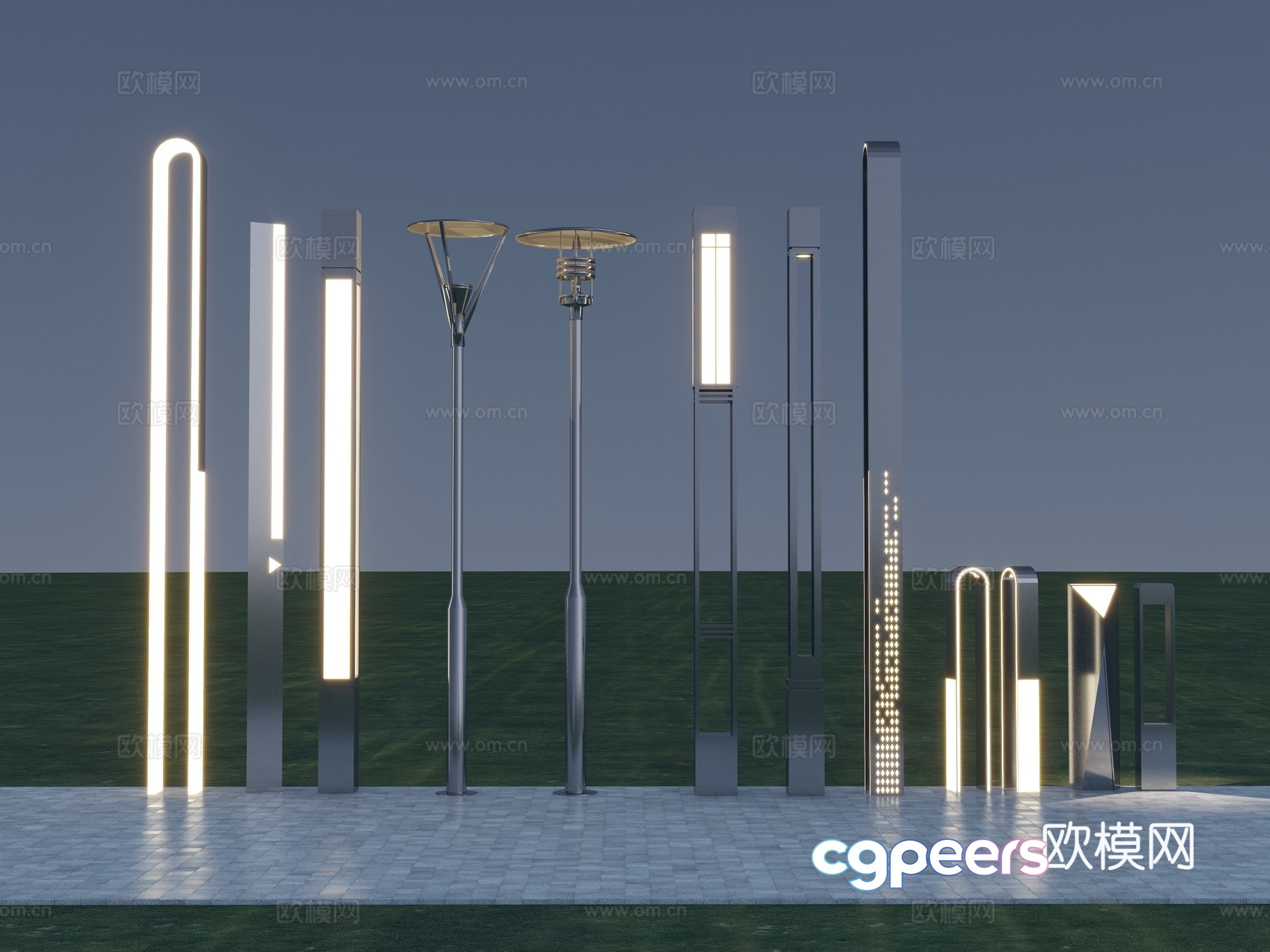 Modern Landscape Street Light Lawn Light 3D Model Modern Landscape Street Light Lawn Light 3D Model