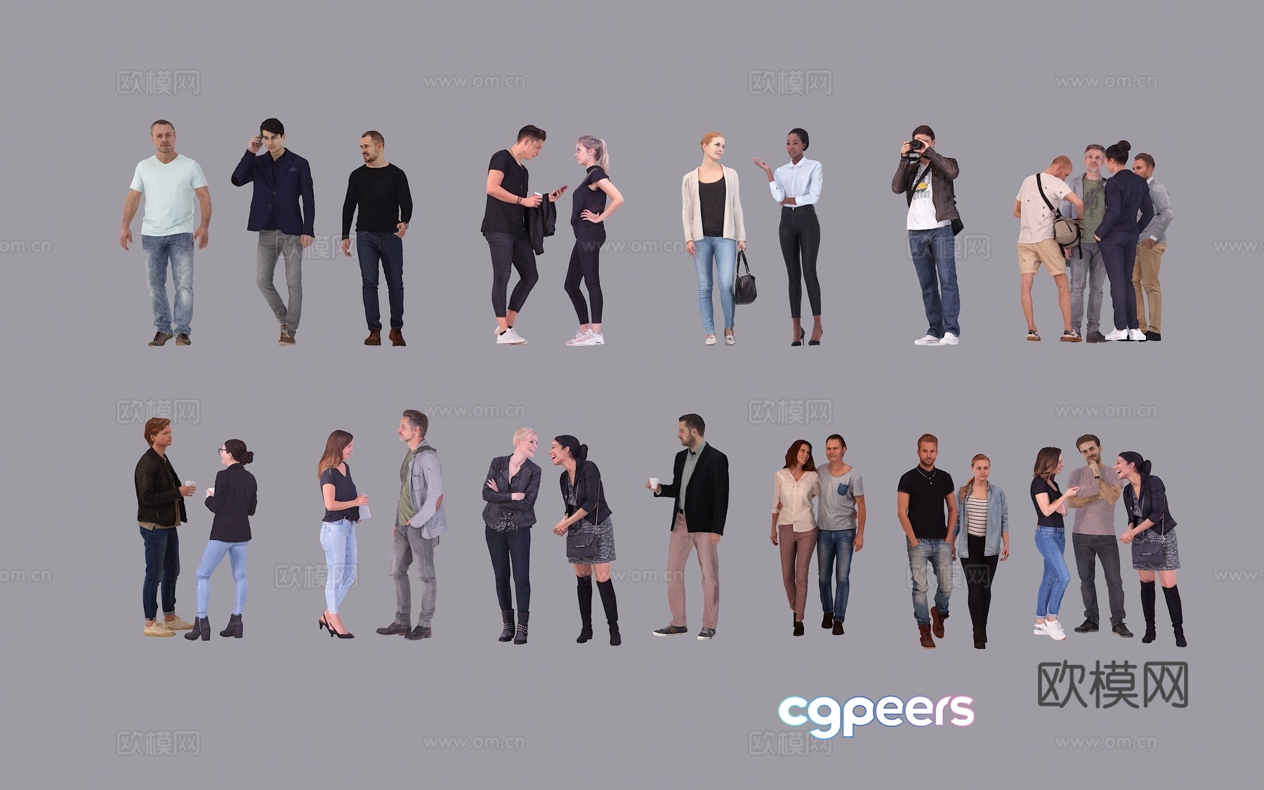 People Multiple People Modern People Couple People 3D Model People Multiple People Modern People Couple People 3D Model